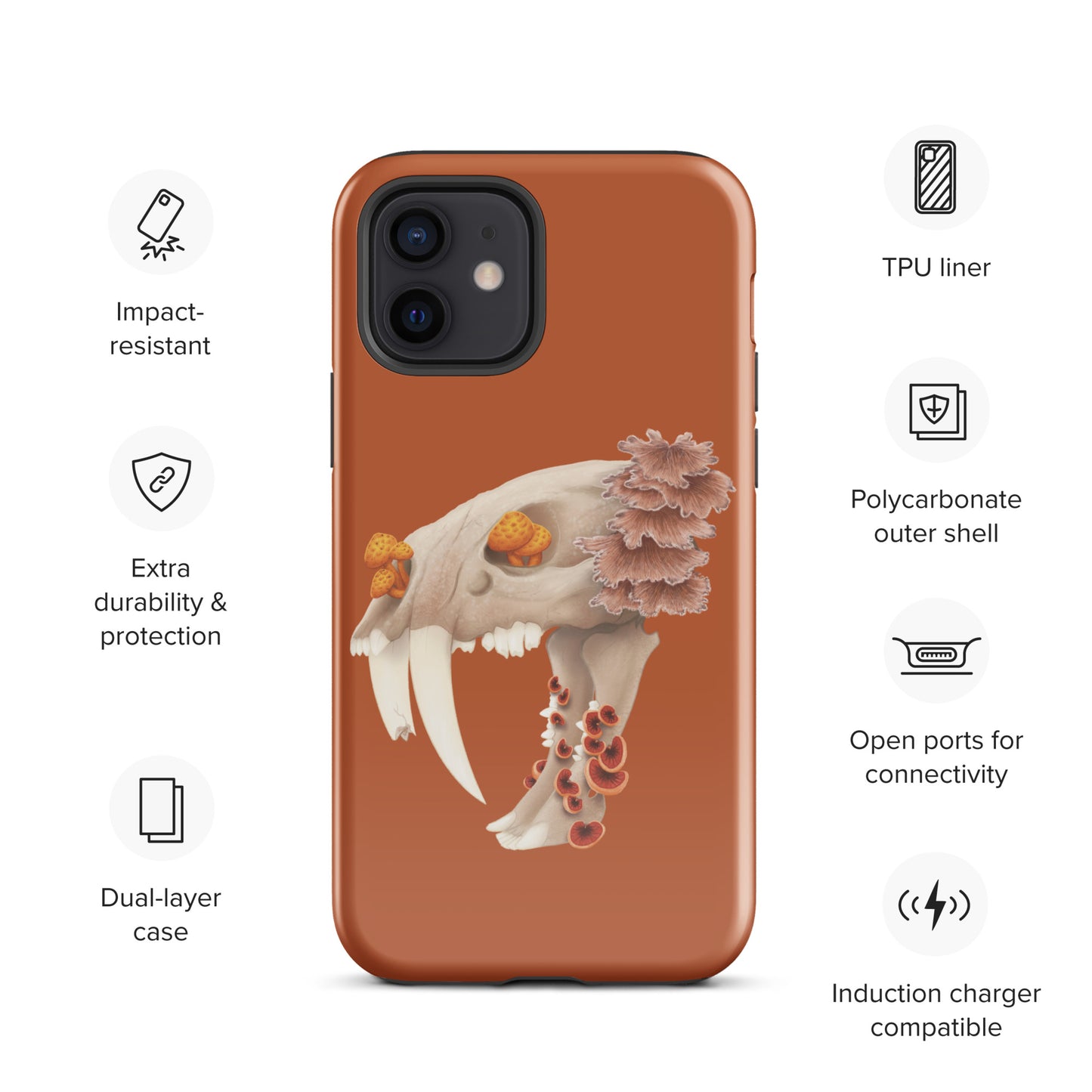 Fungal Sabertooth Skull - Tough Case for iPhone®