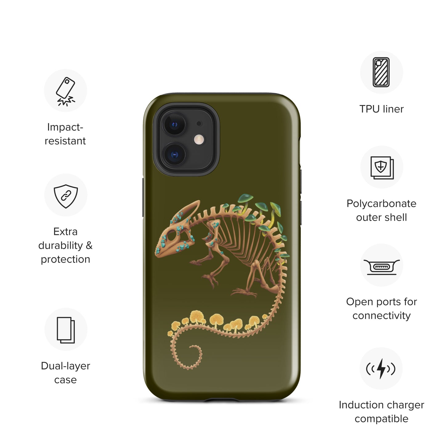 Fungal Chameleon Skeleton - Tough Case for iPhone®