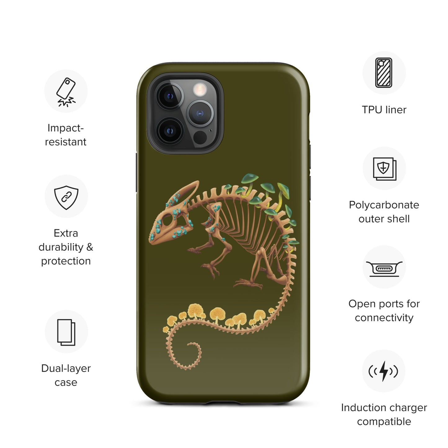 Fungal Chameleon Skeleton - Tough Case for iPhone®