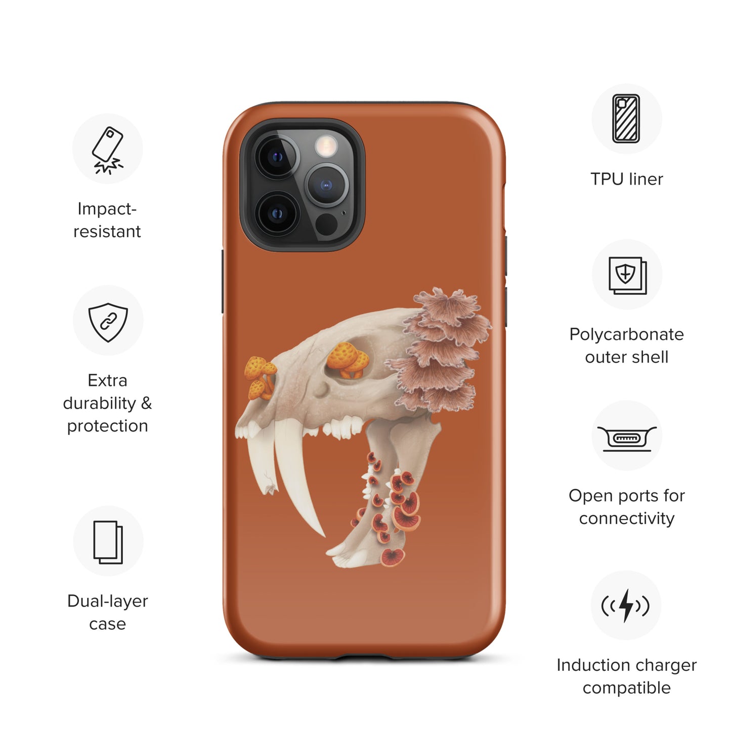 Fungal Sabertooth Skull - Tough Case for iPhone®