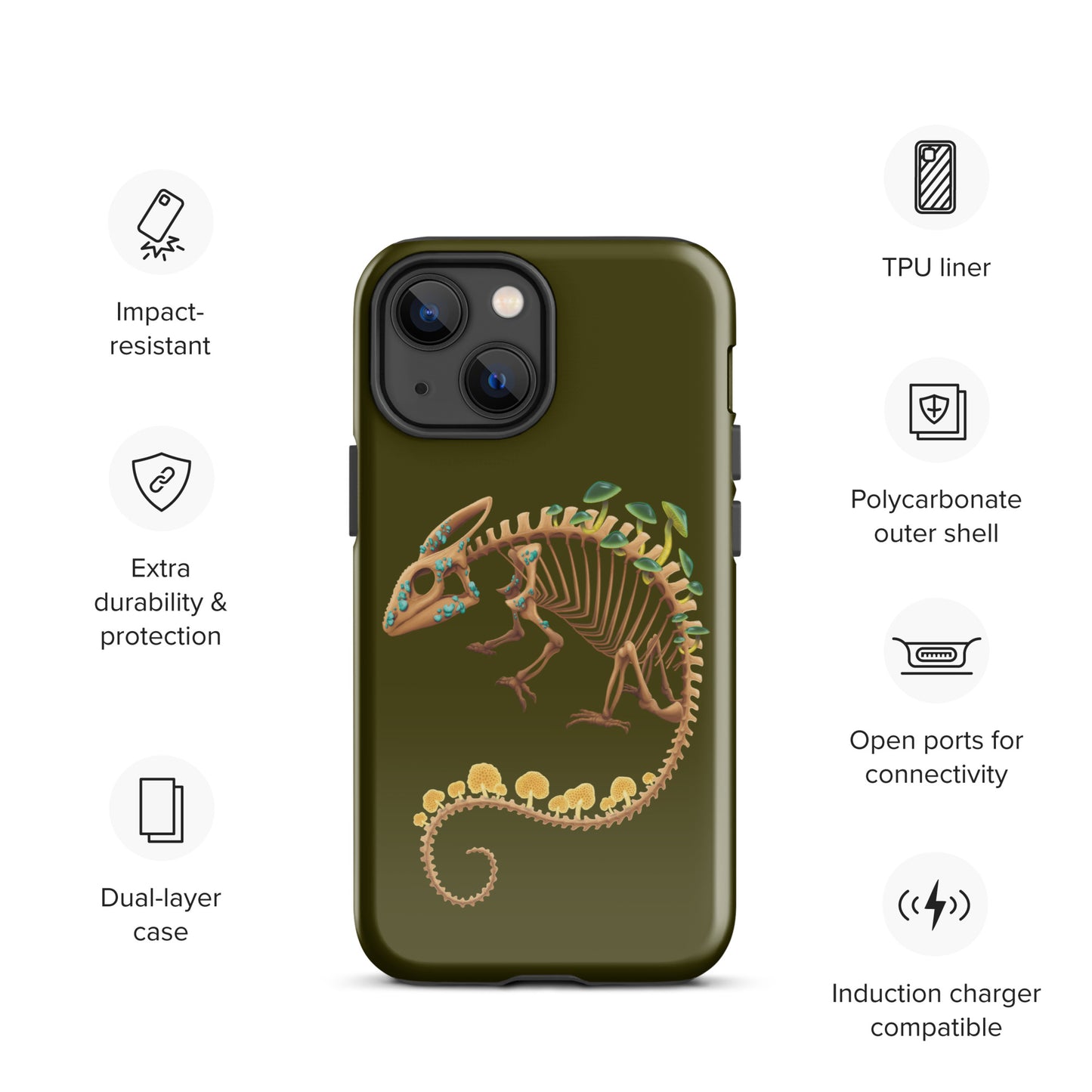 Fungal Chameleon Skeleton - Tough Case for iPhone®