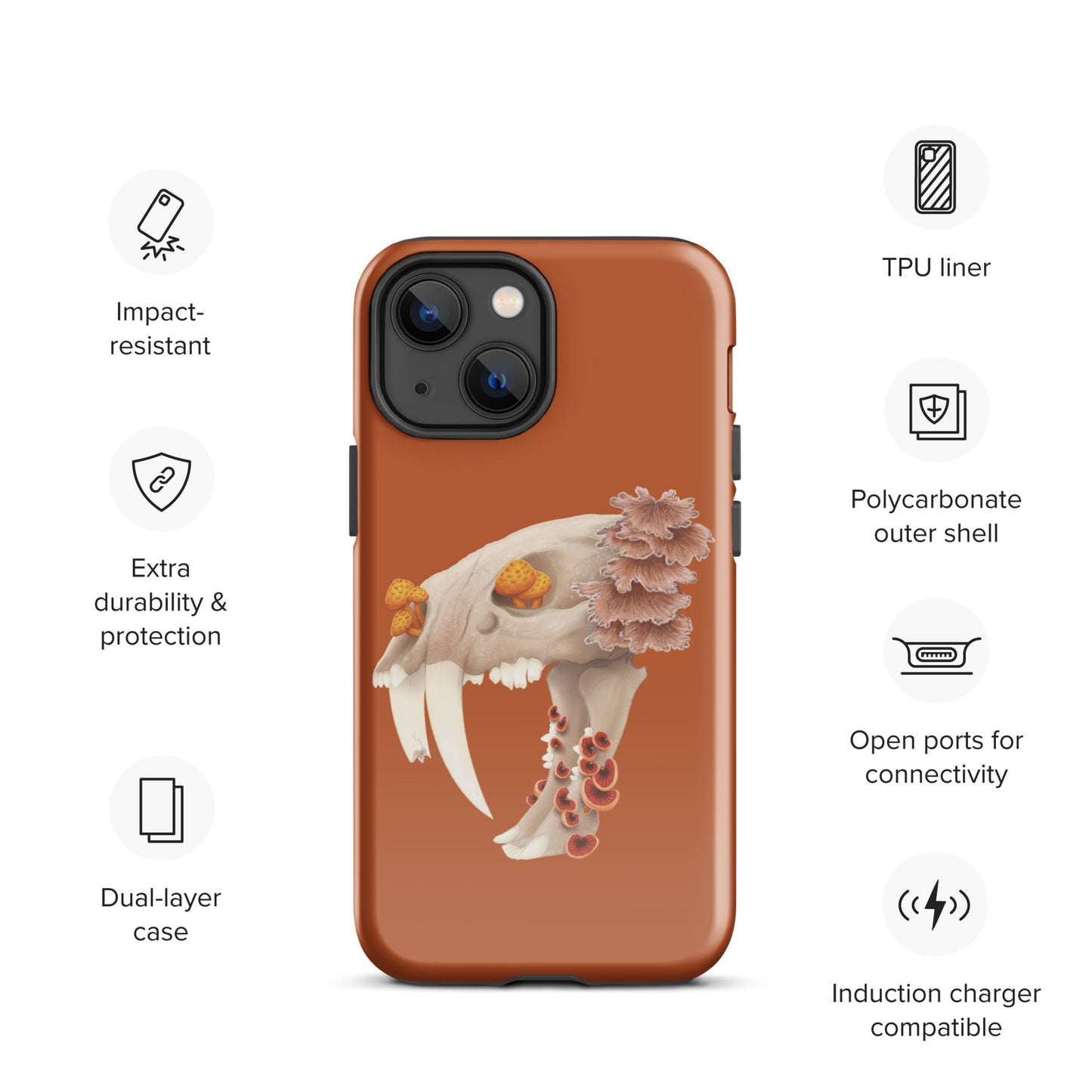 Fungal Sabertooth Skull - Tough Case for iPhone®