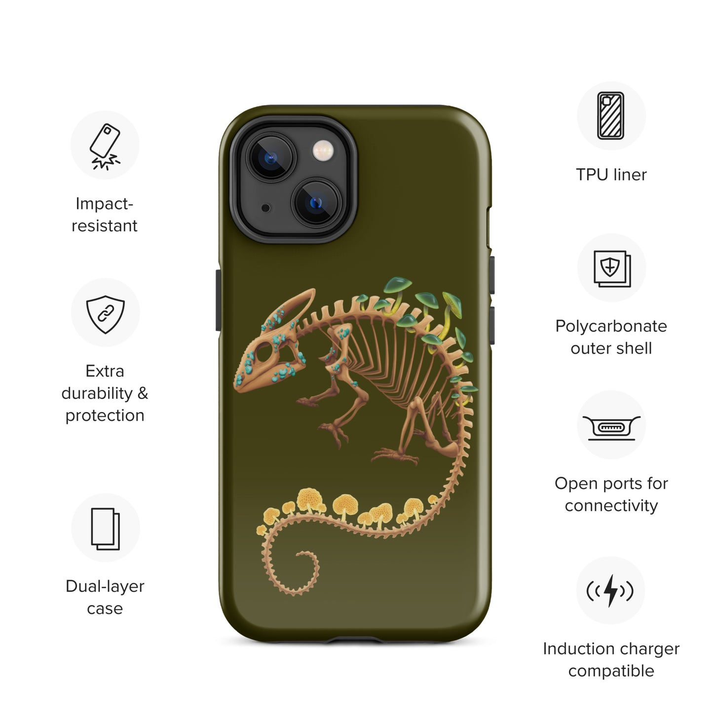 Fungal Chameleon Skeleton - Tough Case for iPhone®