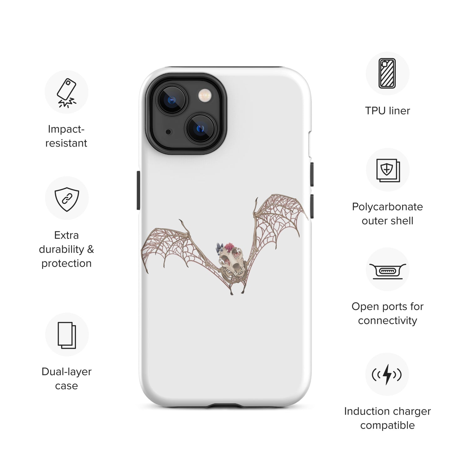 Fungal Bat Skeleton - Tough Case for iPhone®