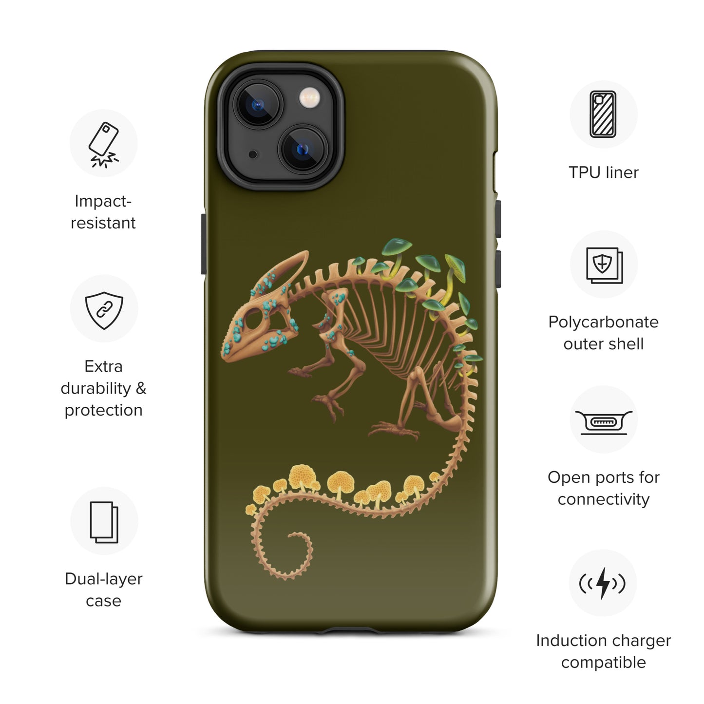 Fungal Chameleon Skeleton - Tough Case for iPhone®