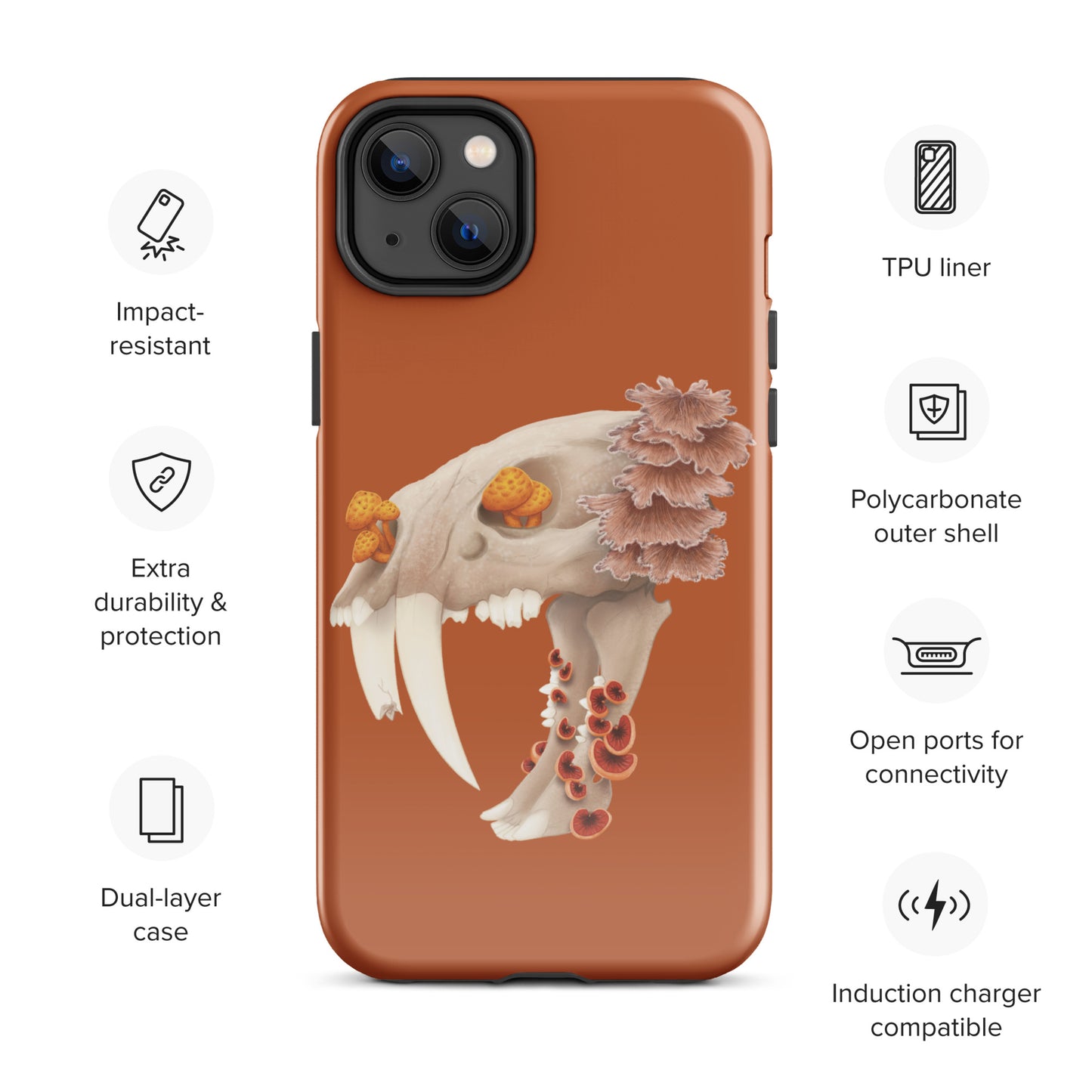 Fungal Sabertooth Skull - Tough Case for iPhone®