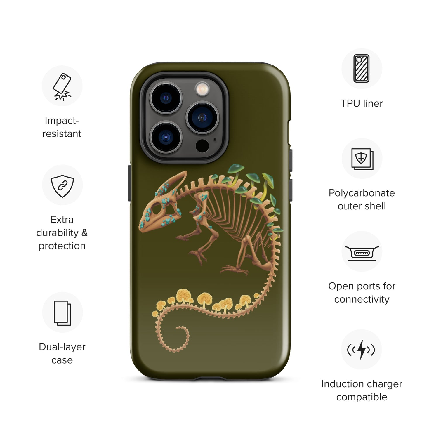 Fungal Chameleon Skeleton - Tough Case for iPhone®