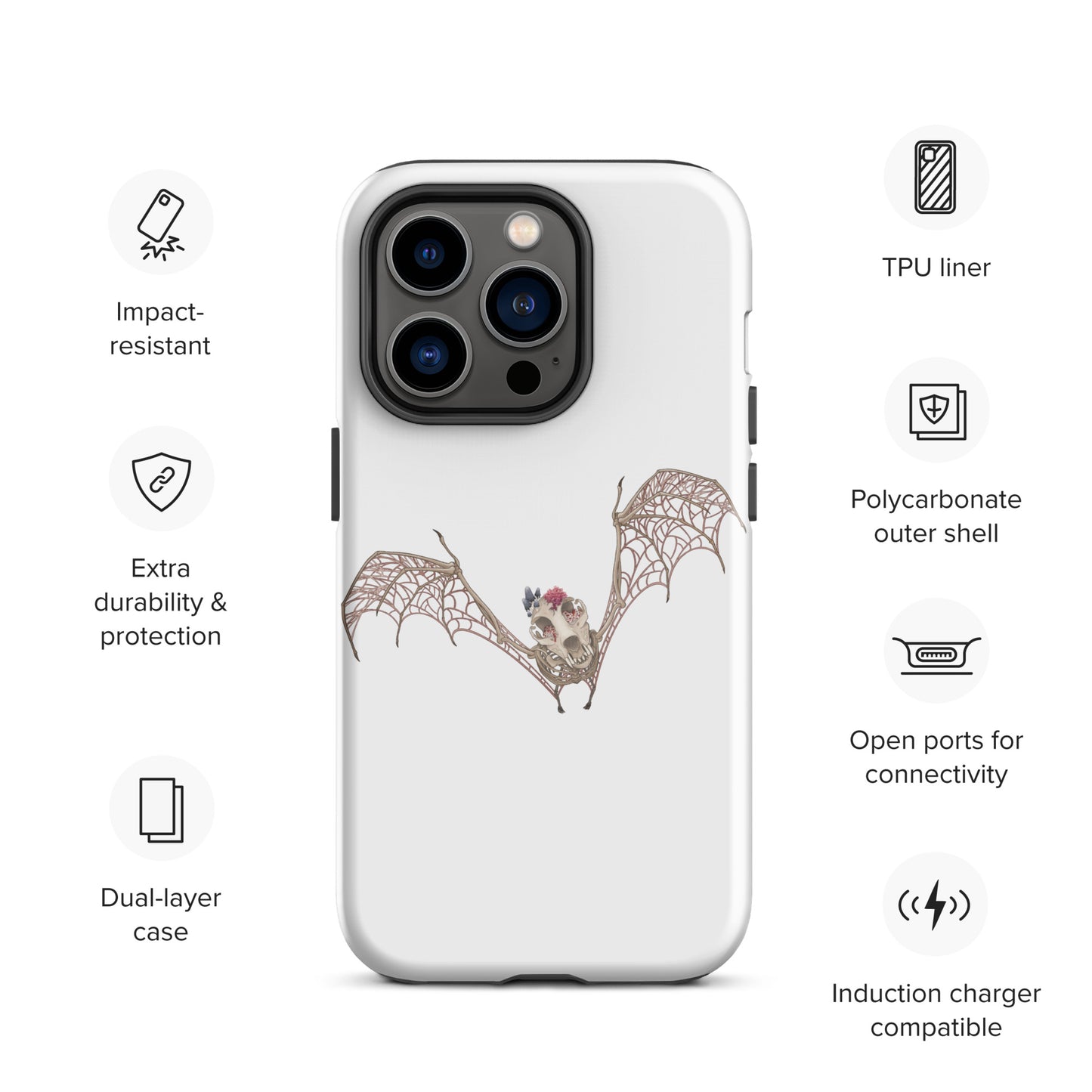 Fungal Bat Skeleton - Tough Case for iPhone®