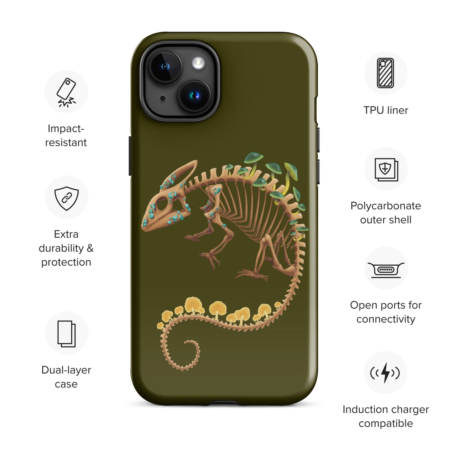 Fungal Chameleon Skeleton - Tough Case for iPhone®