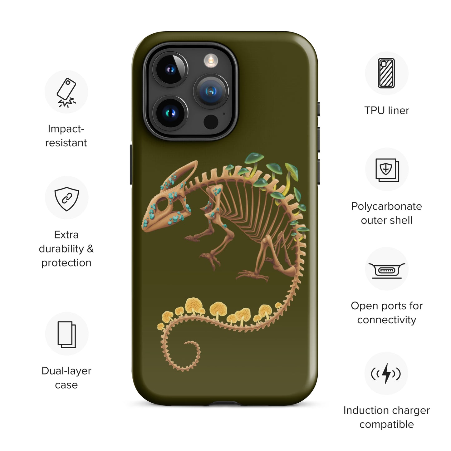 Fungal Chameleon Skeleton - Tough Case for iPhone®