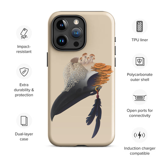 Fungal Crow Skull - Tough Case for iPhone®