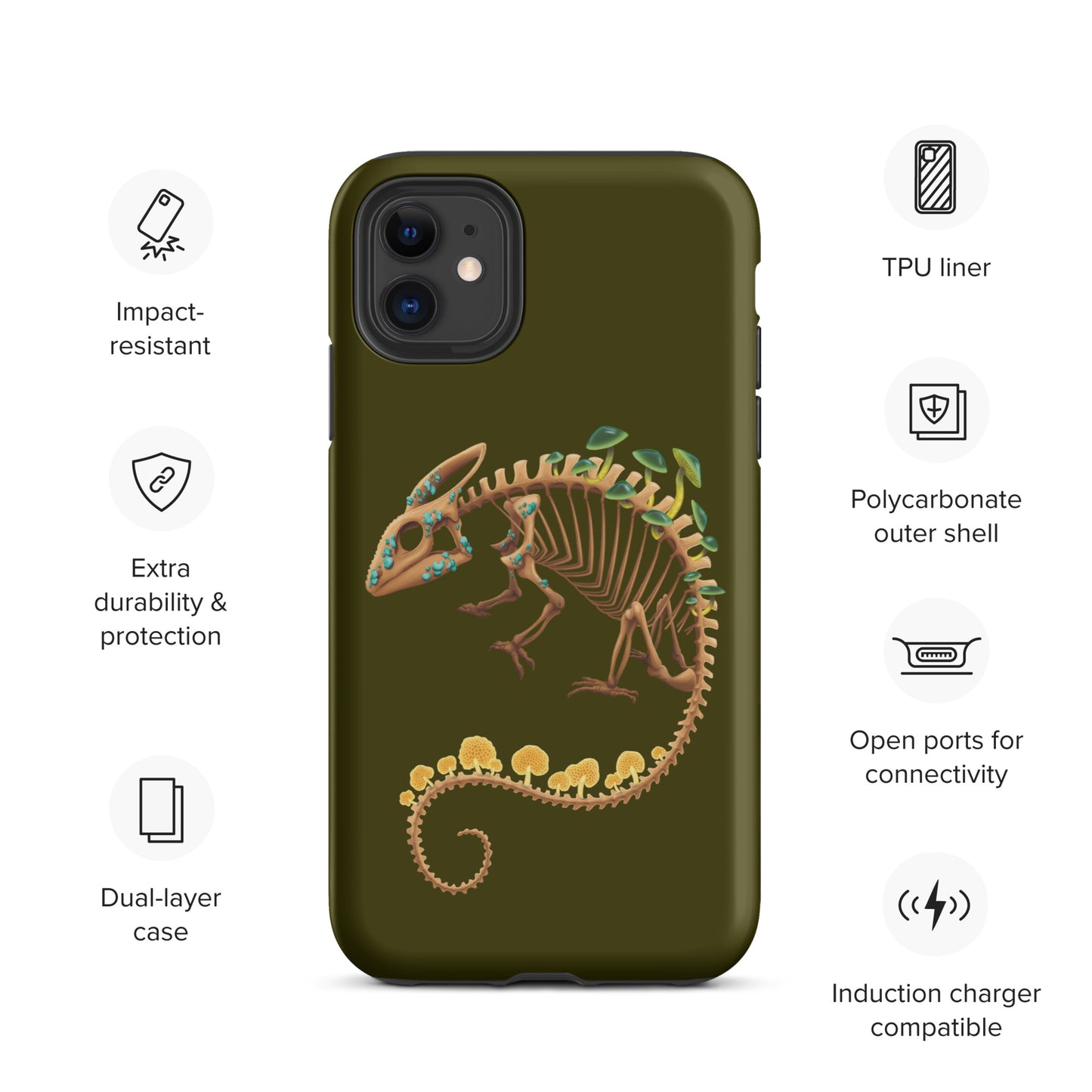 Fungal Chameleon Skeleton - Tough Case for iPhone®