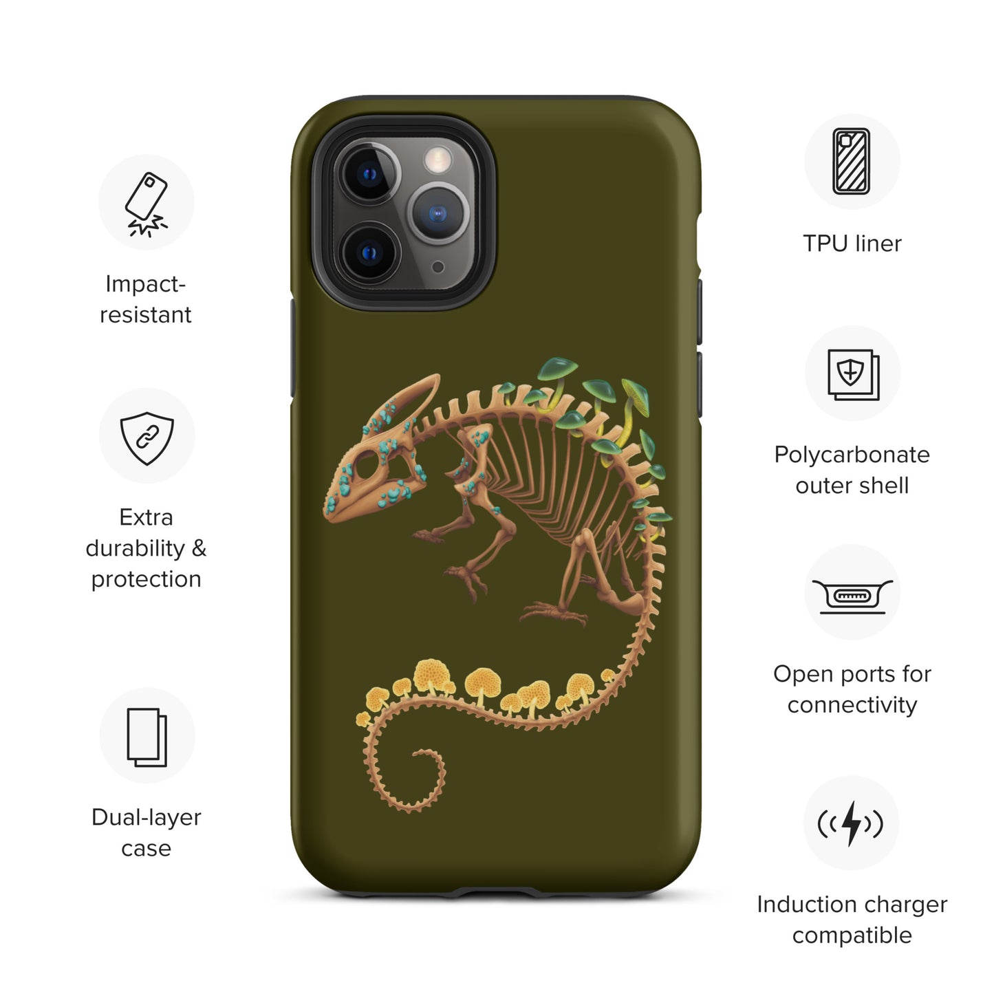 Fungal Chameleon Skeleton - Tough Case for iPhone®