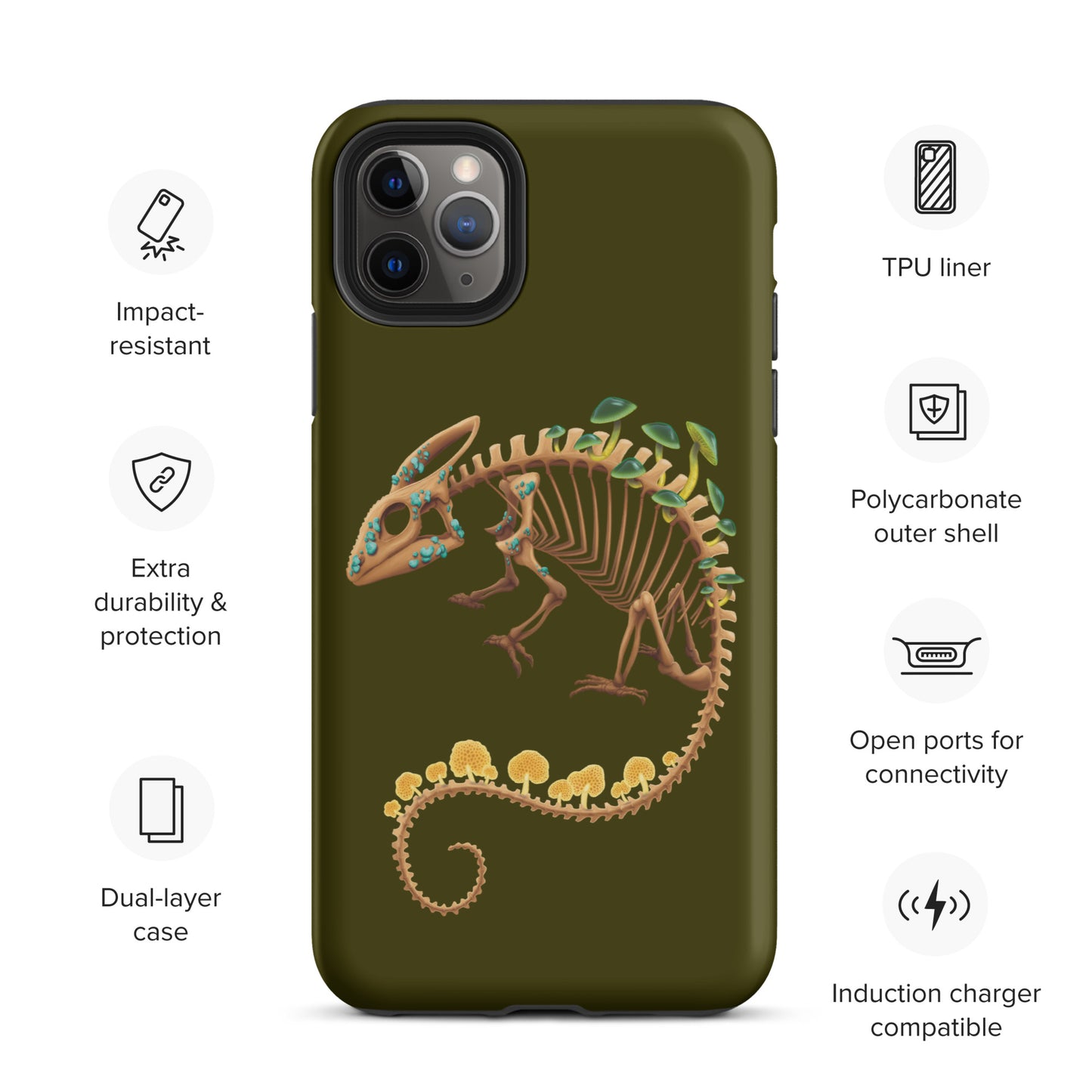 Fungal Chameleon Skeleton - Tough Case for iPhone®