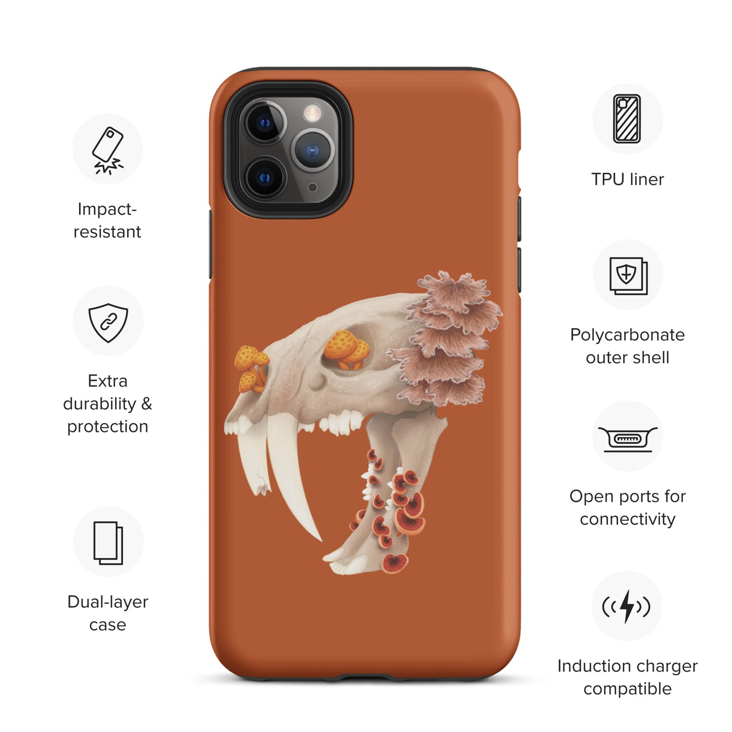 Fungal Sabertooth Skull - Tough Case for iPhone®