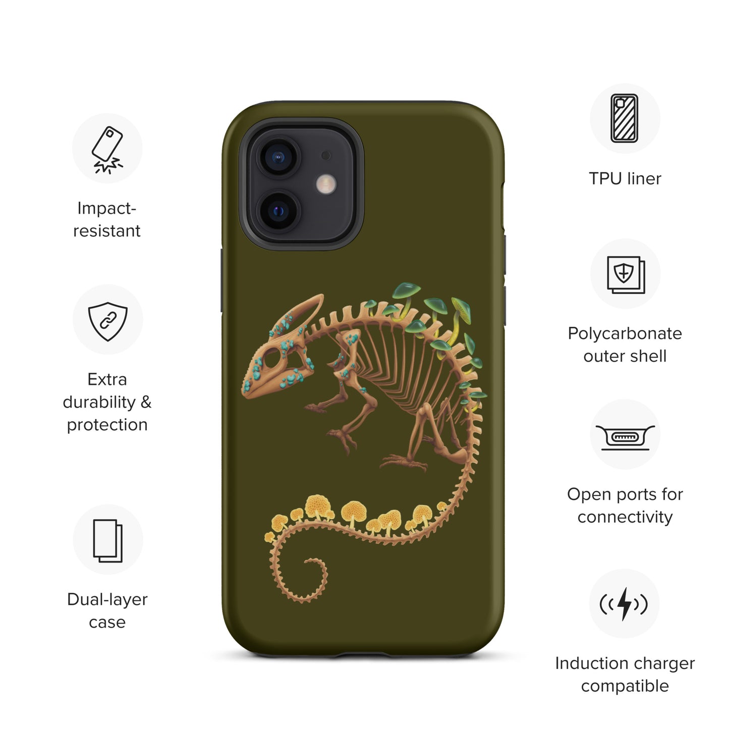 Fungal Chameleon Skeleton - Tough Case for iPhone®