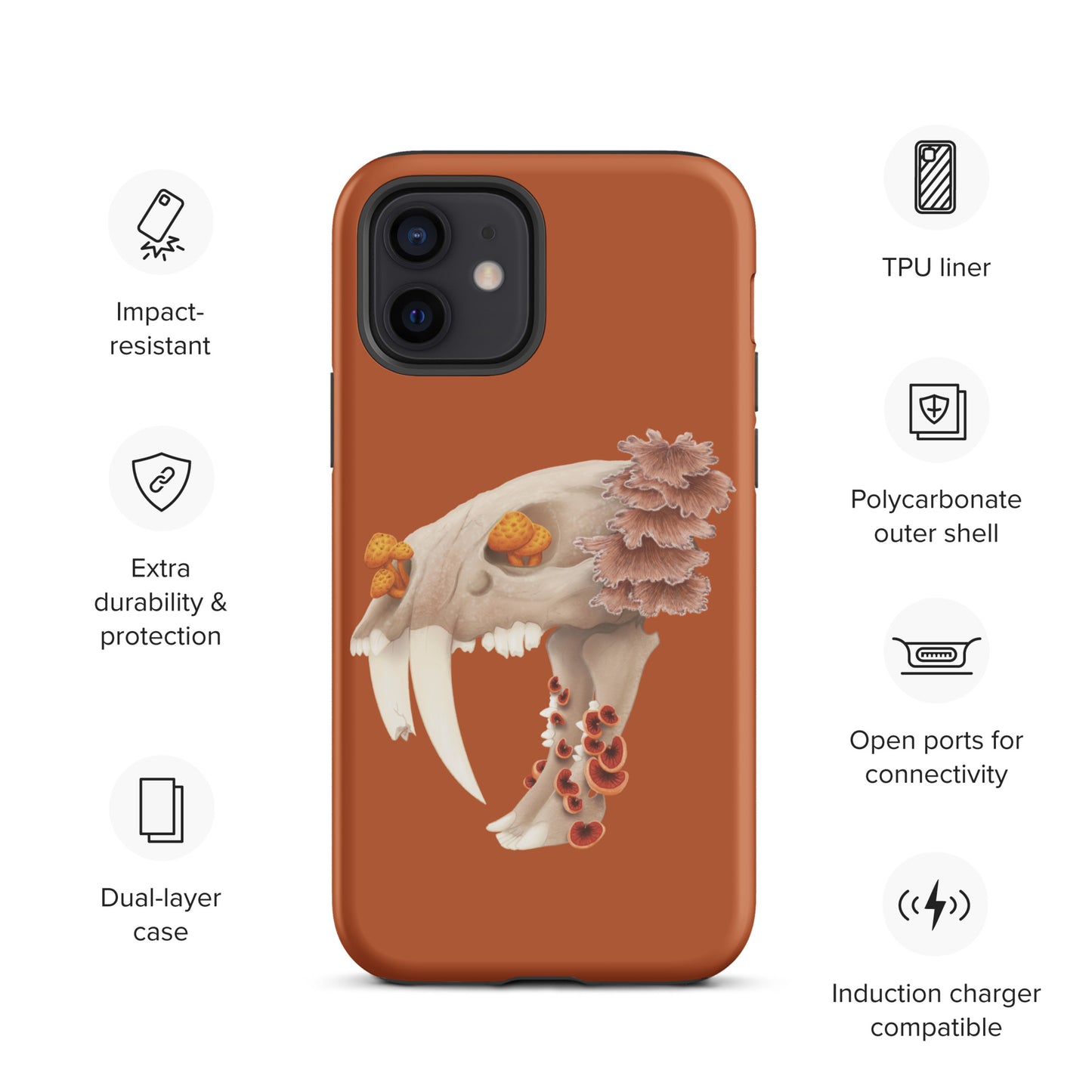 Fungal Sabertooth Skull - Tough Case for iPhone®