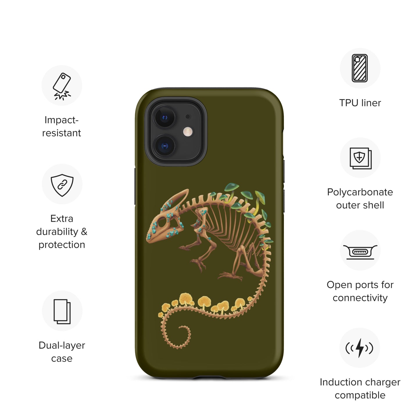 Fungal Chameleon Skeleton - Tough Case for iPhone®