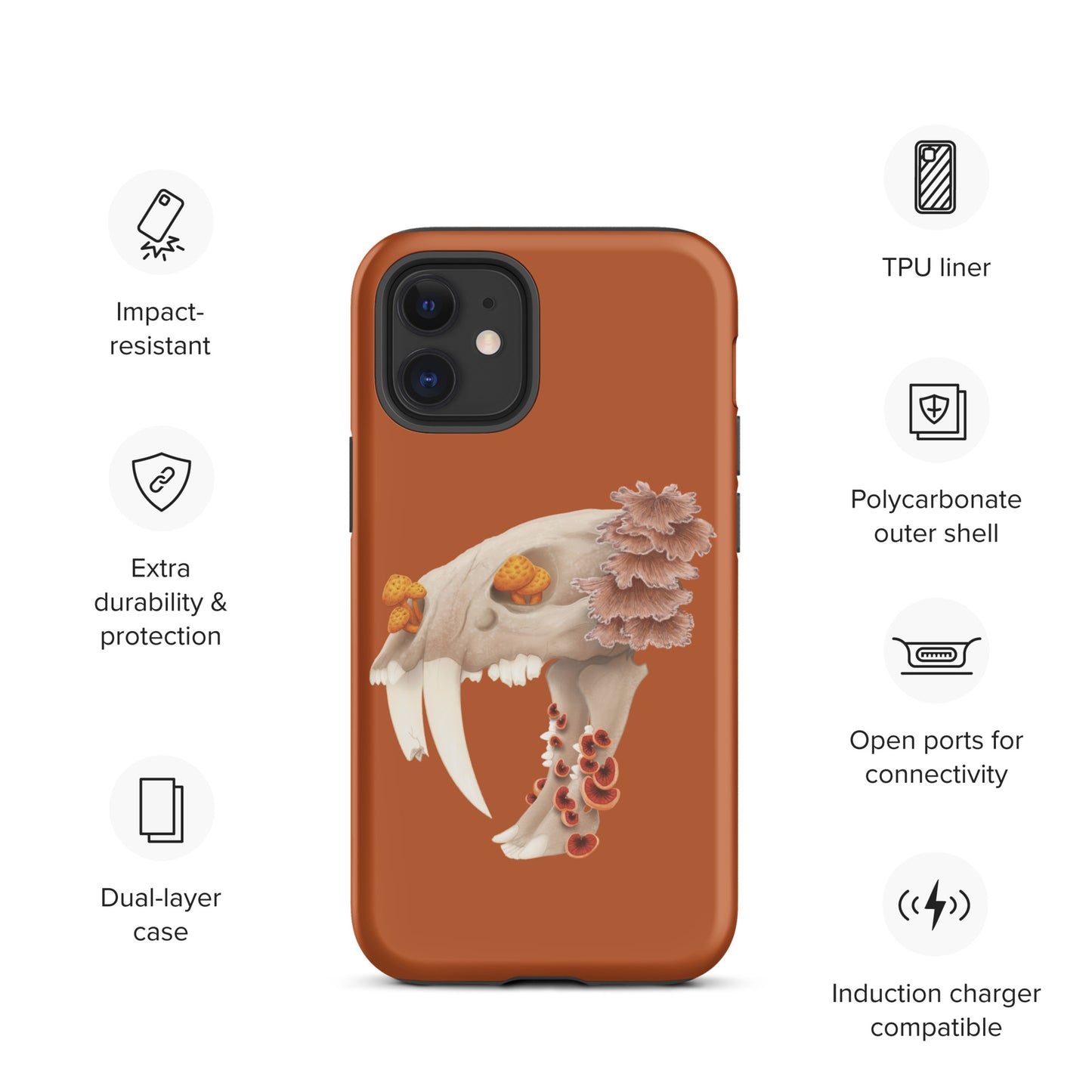 Fungal Sabertooth Skull - Tough Case for iPhone®