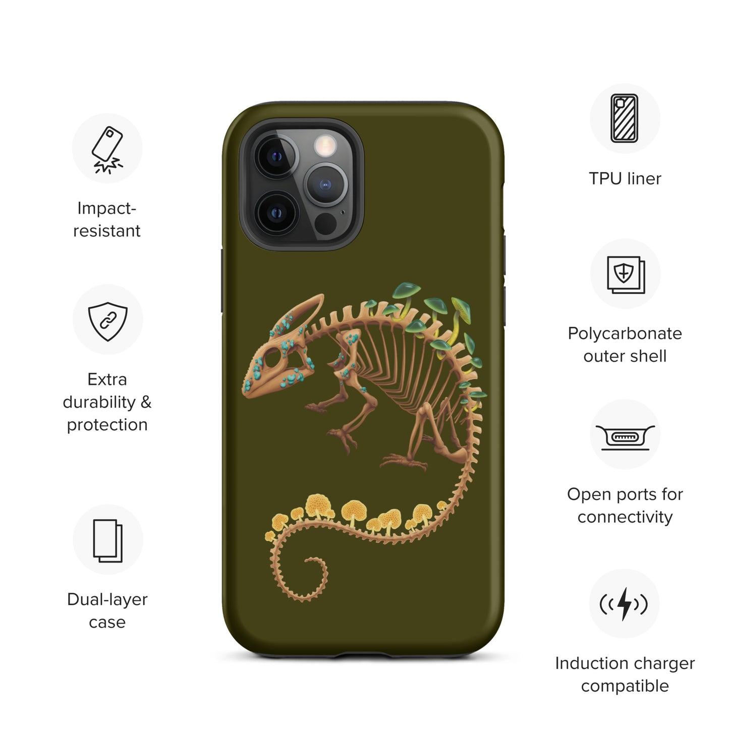 Fungal Chameleon Skeleton - Tough Case for iPhone®