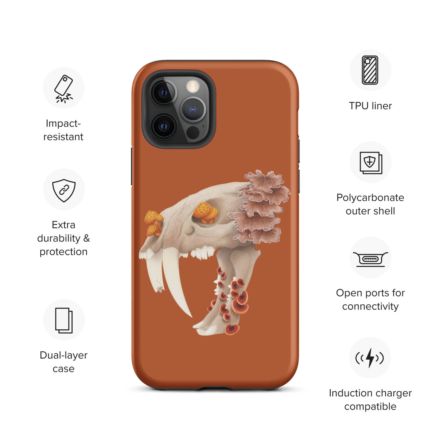 Fungal Sabertooth Skull - Tough Case for iPhone®