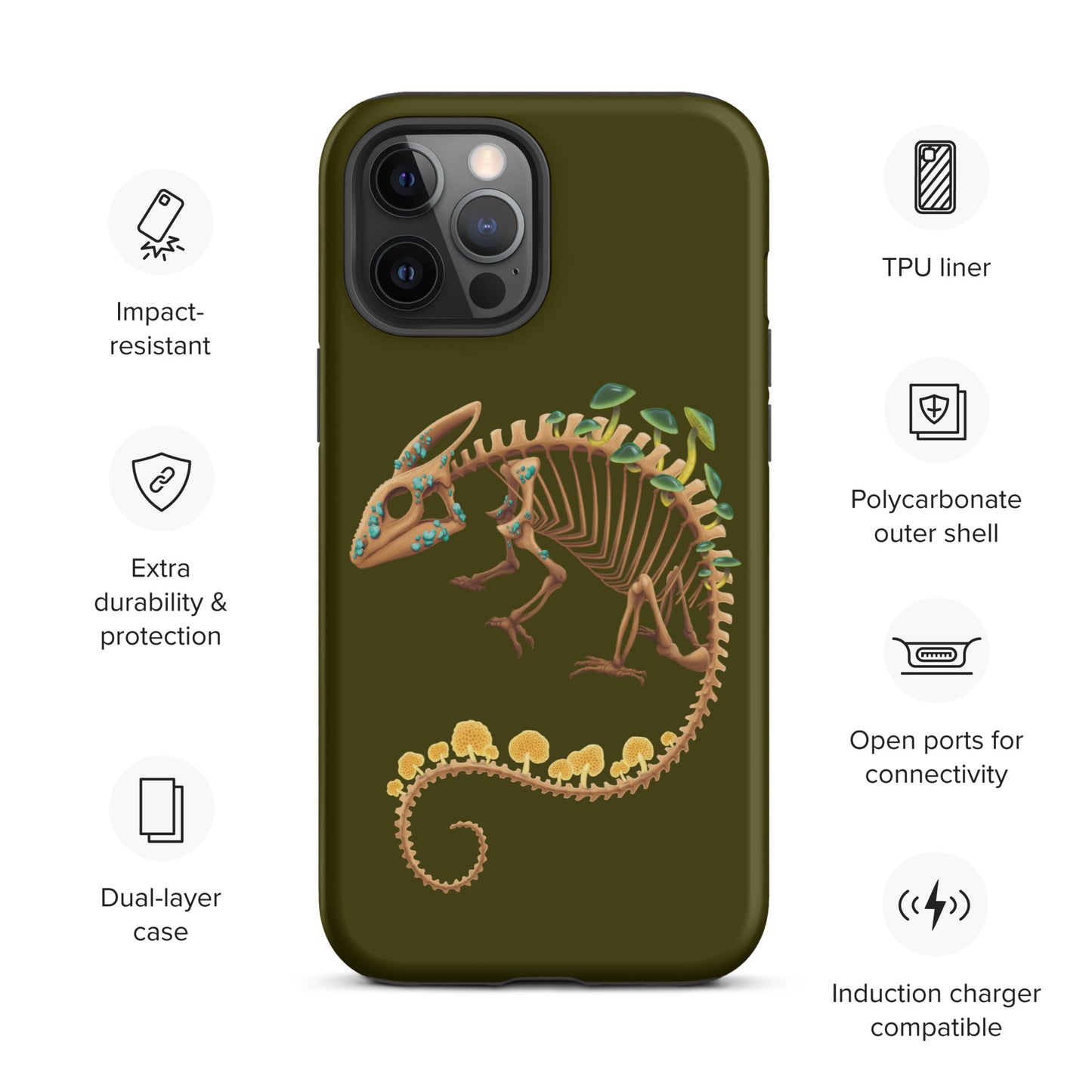 Fungal Chameleon Skeleton - Tough Case for iPhone®