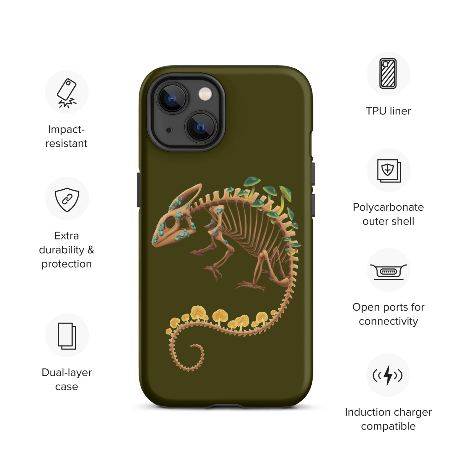 Fungal Chameleon Skeleton - Tough Case for iPhone®