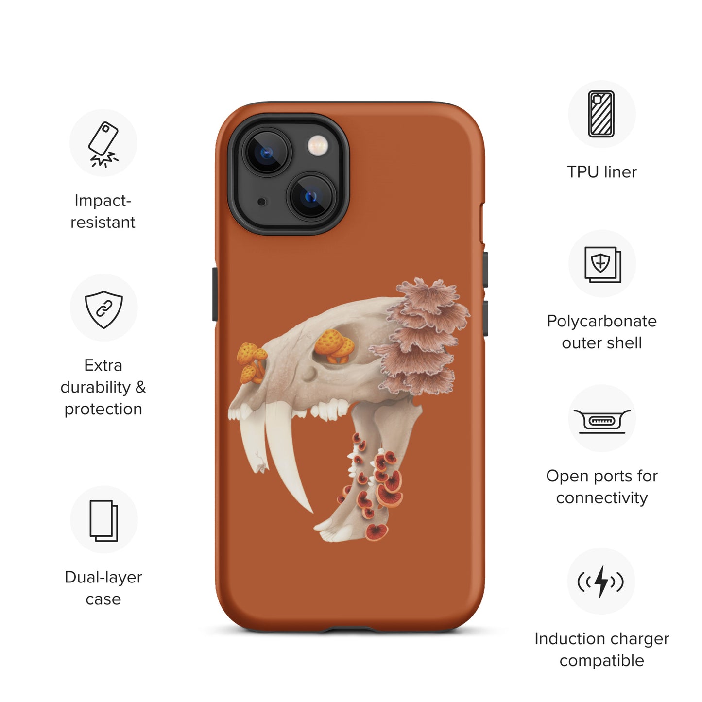 Fungal Sabertooth Skull - Tough Case for iPhone®