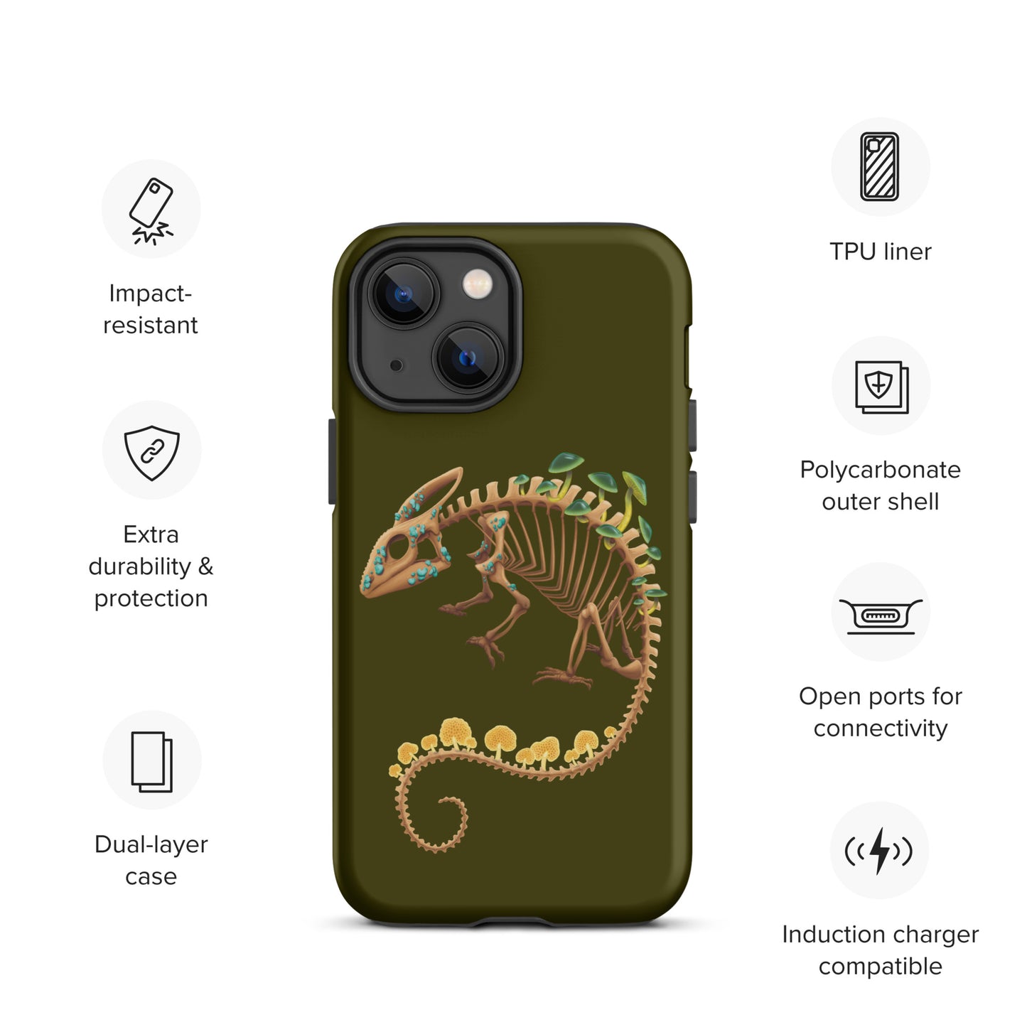 Fungal Chameleon Skeleton - Tough Case for iPhone®