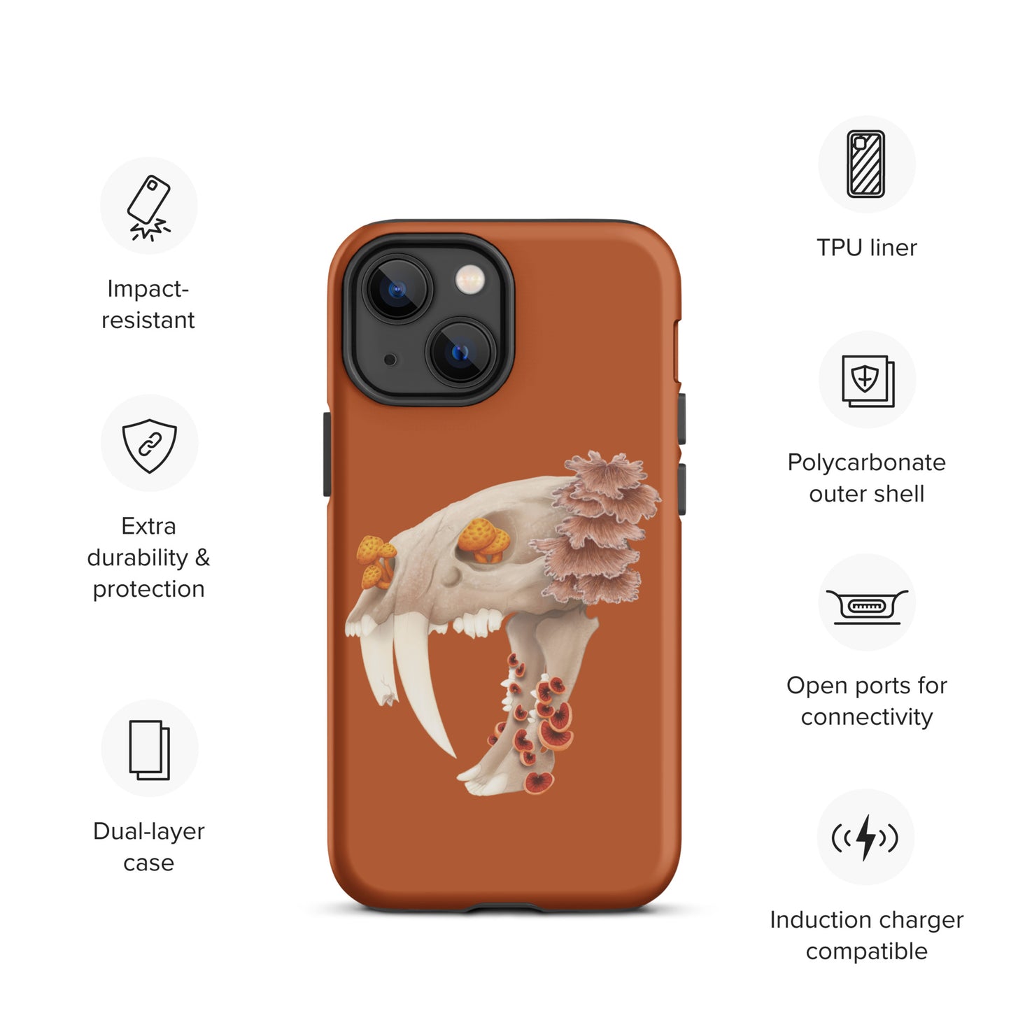 Fungal Sabertooth Skull - Tough Case for iPhone®