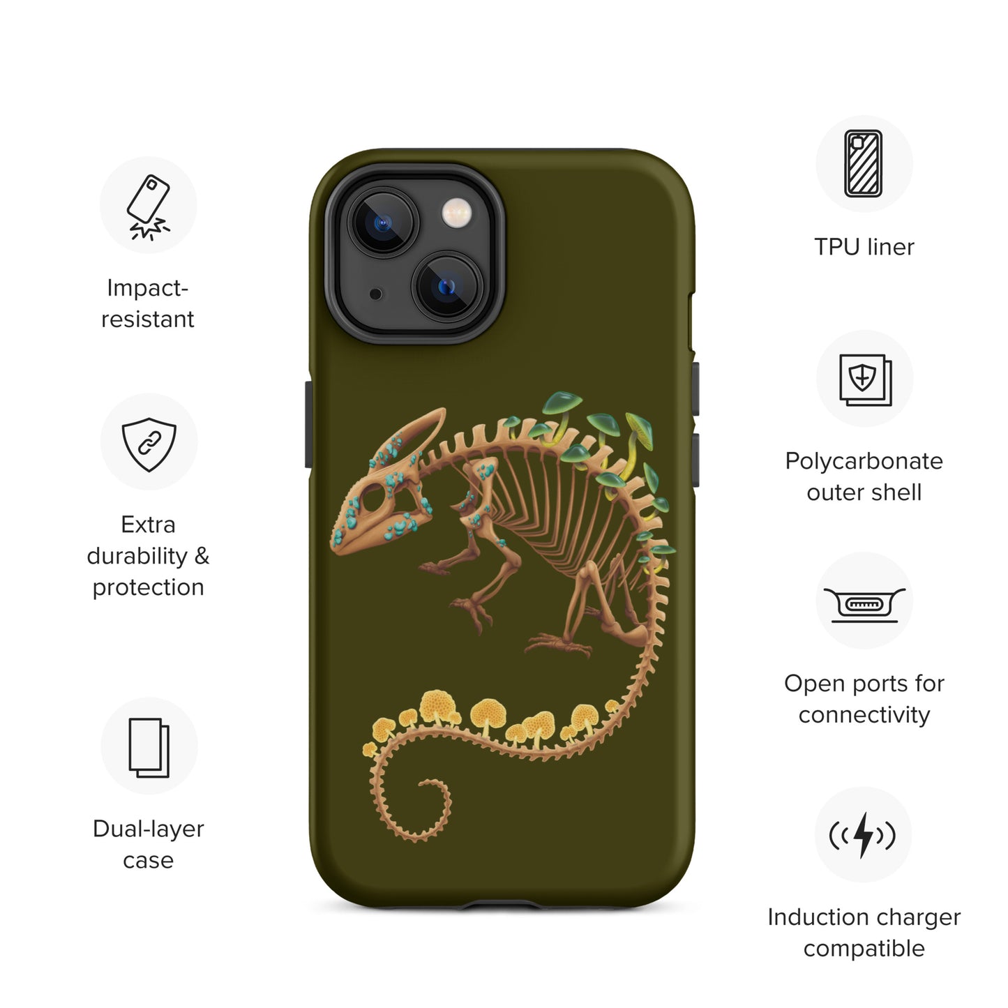 Fungal Chameleon Skeleton - Tough Case for iPhone®