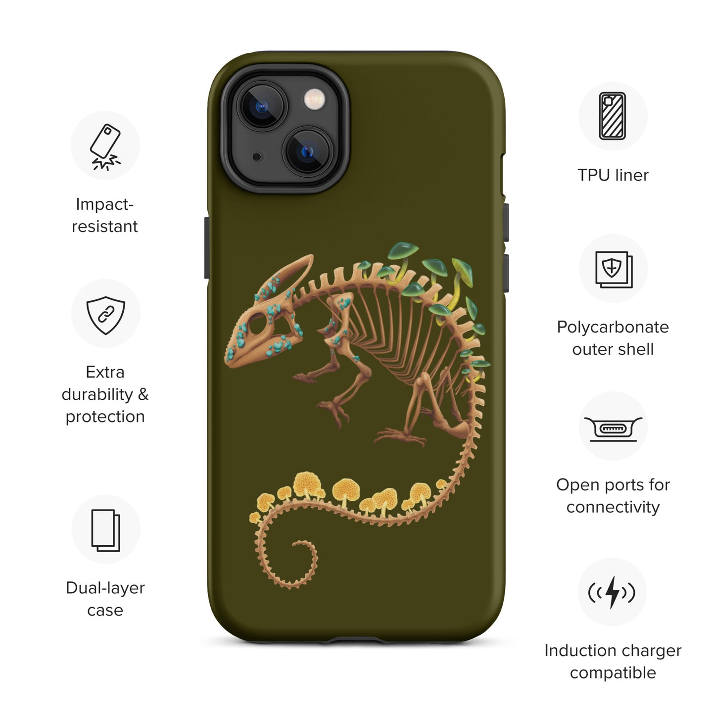 Fungal Chameleon Skeleton - Tough Case for iPhone®