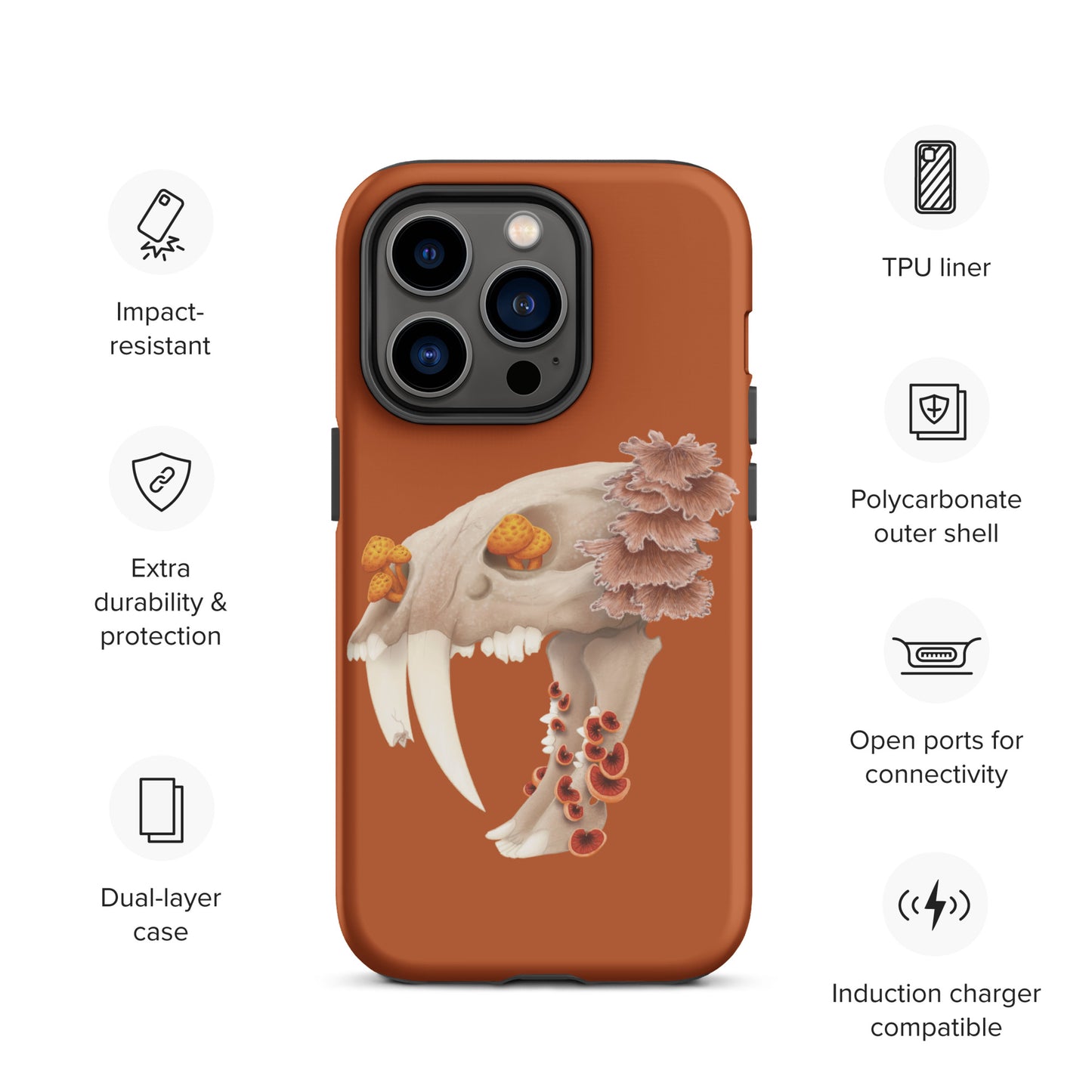 Fungal Sabertooth Skull - Tough Case for iPhone®