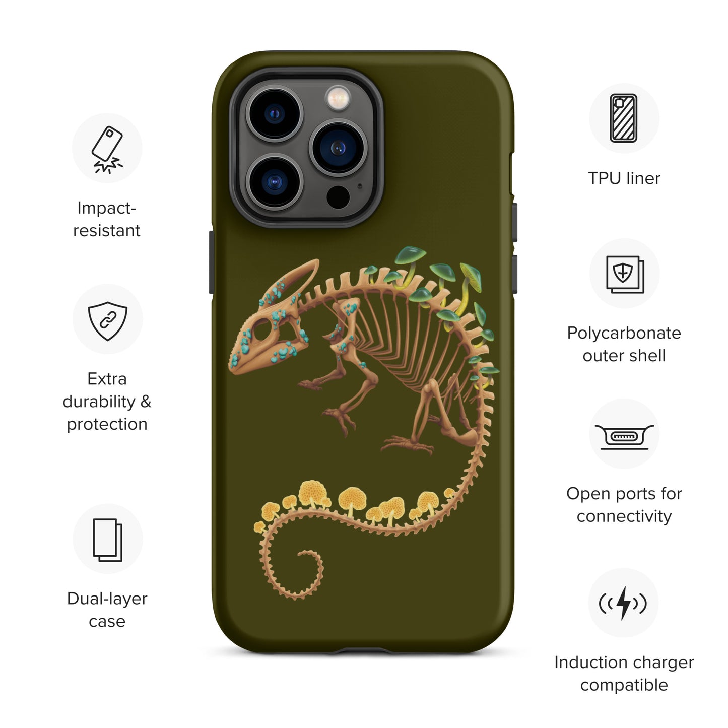 Fungal Chameleon Skeleton - Tough Case for iPhone®