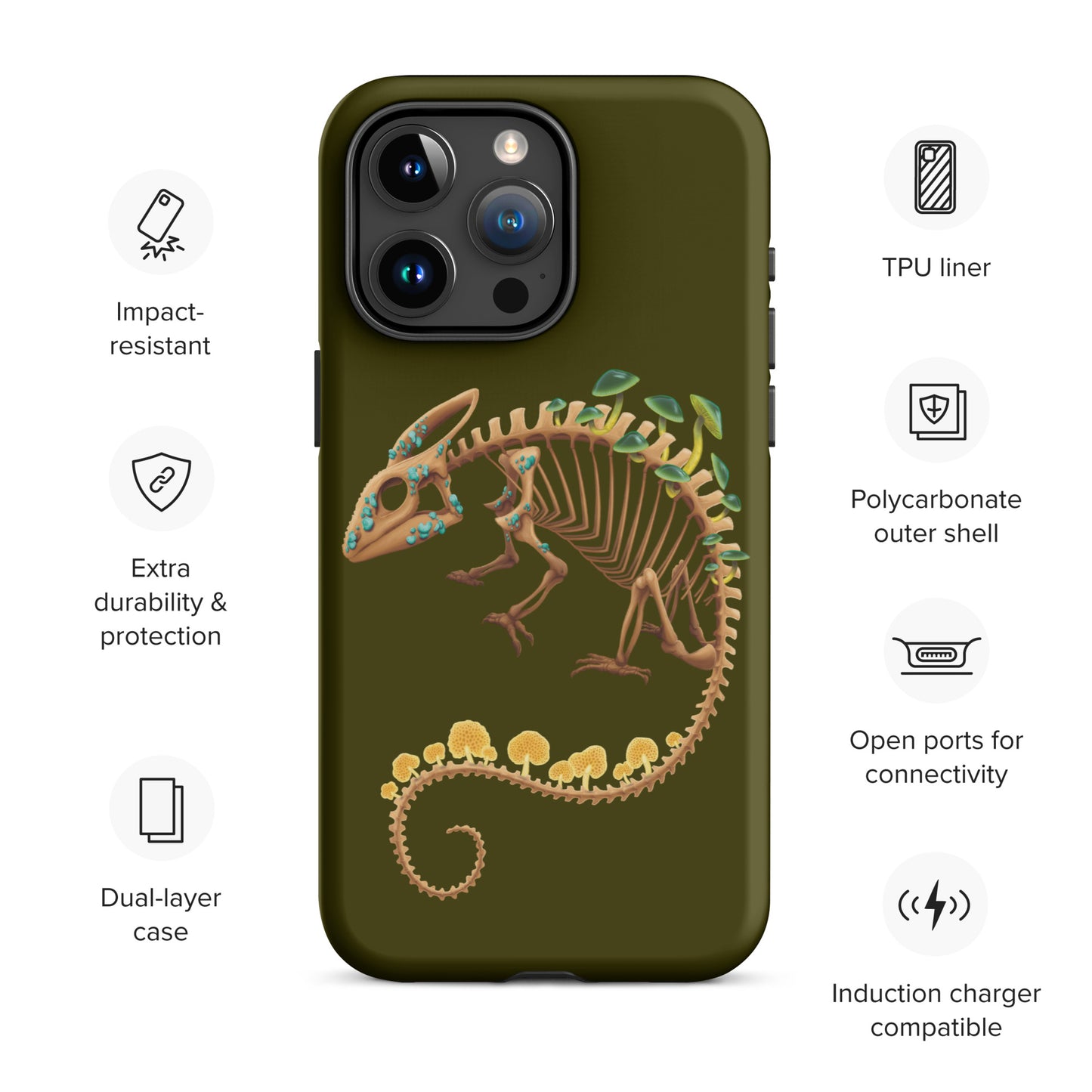 Fungal Chameleon Skeleton - Tough Case for iPhone®