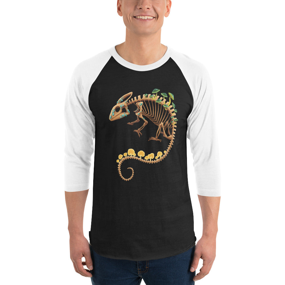 Fungal Chameleon Skeleton - 3/4 sleeve raglan shirt