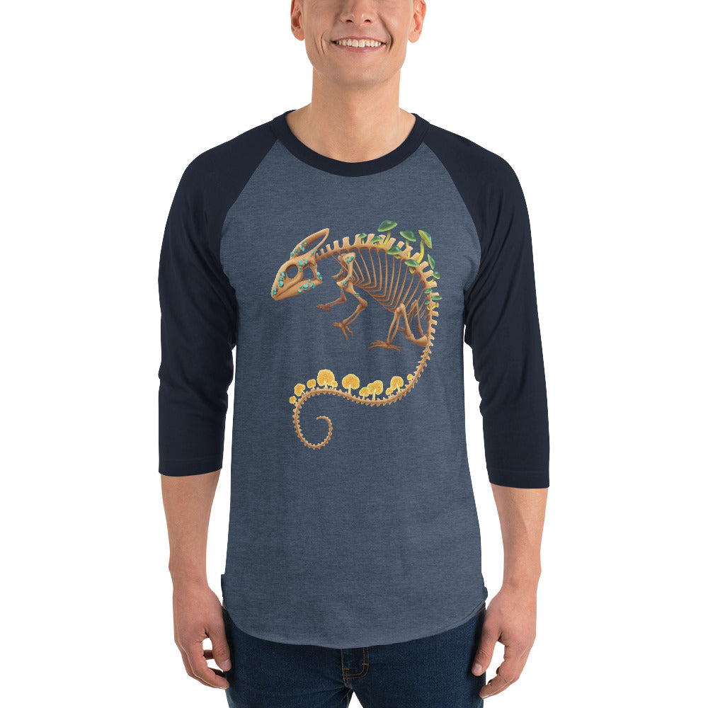 Fungal Chameleon Skeleton - 3/4 sleeve raglan shirt