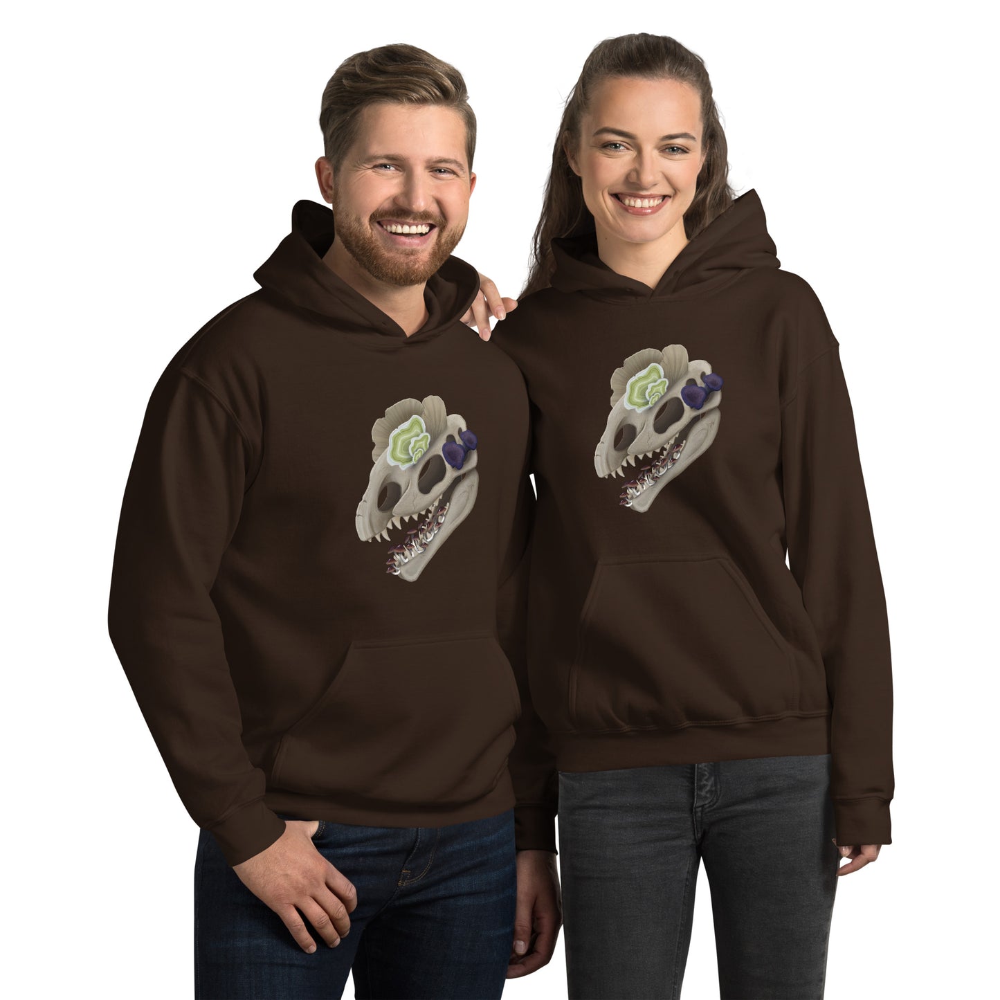 Fungal Dilophosaurus Skull - Unisex Hoodie