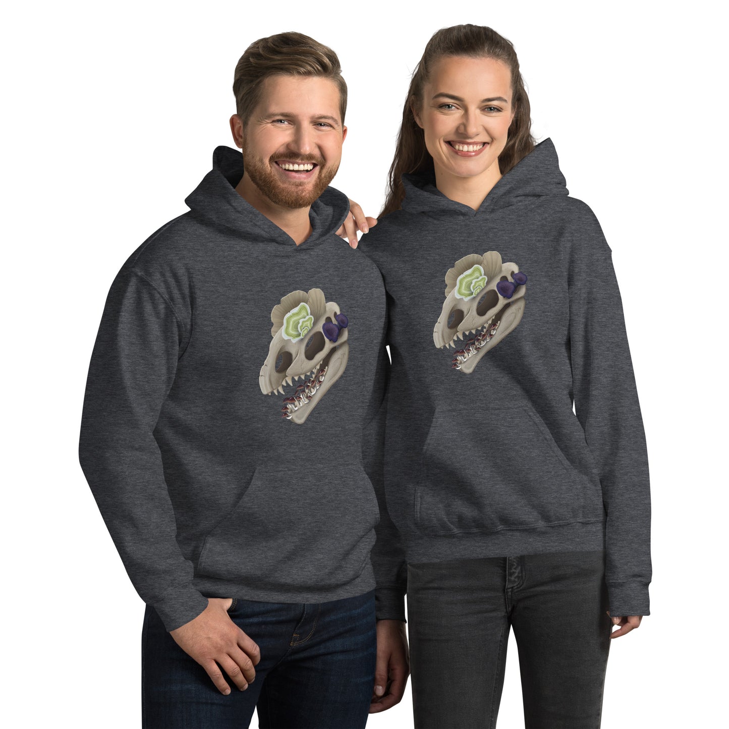 Fungal Dilophosaurus Skull - Unisex Hoodie