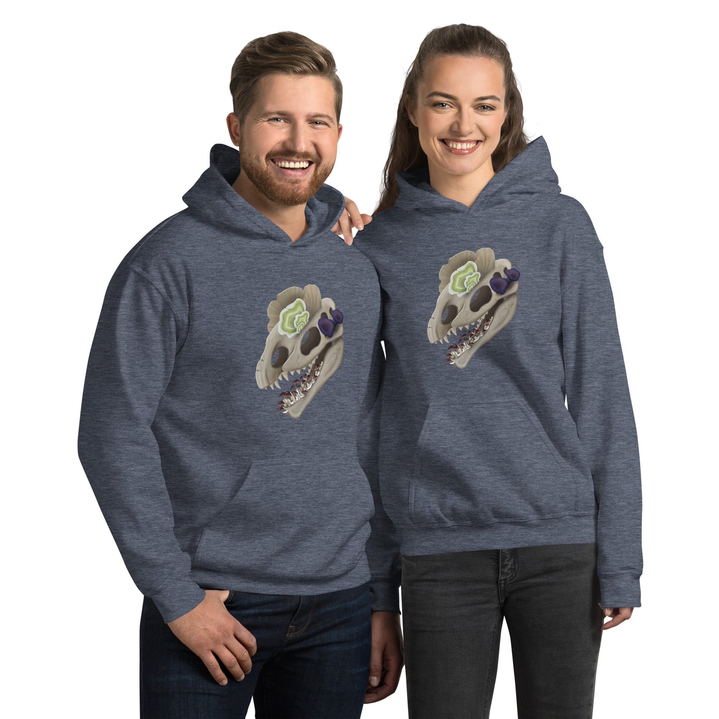 Fungal Dilophosaurus Skull - Unisex Hoodie