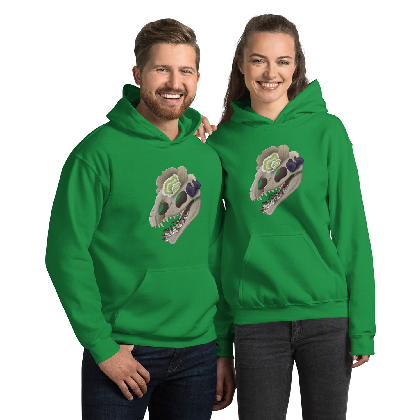 Fungal Dilophosaurus Skull - Unisex Hoodie