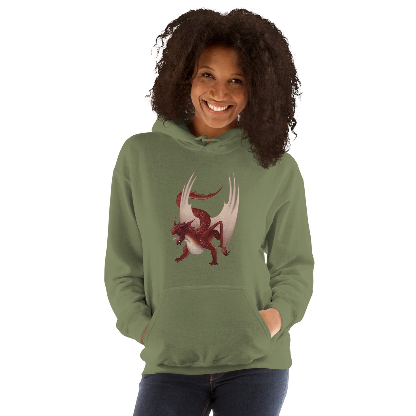 Cinnabar Mineral Dragon - Adult Unisex Hoodie