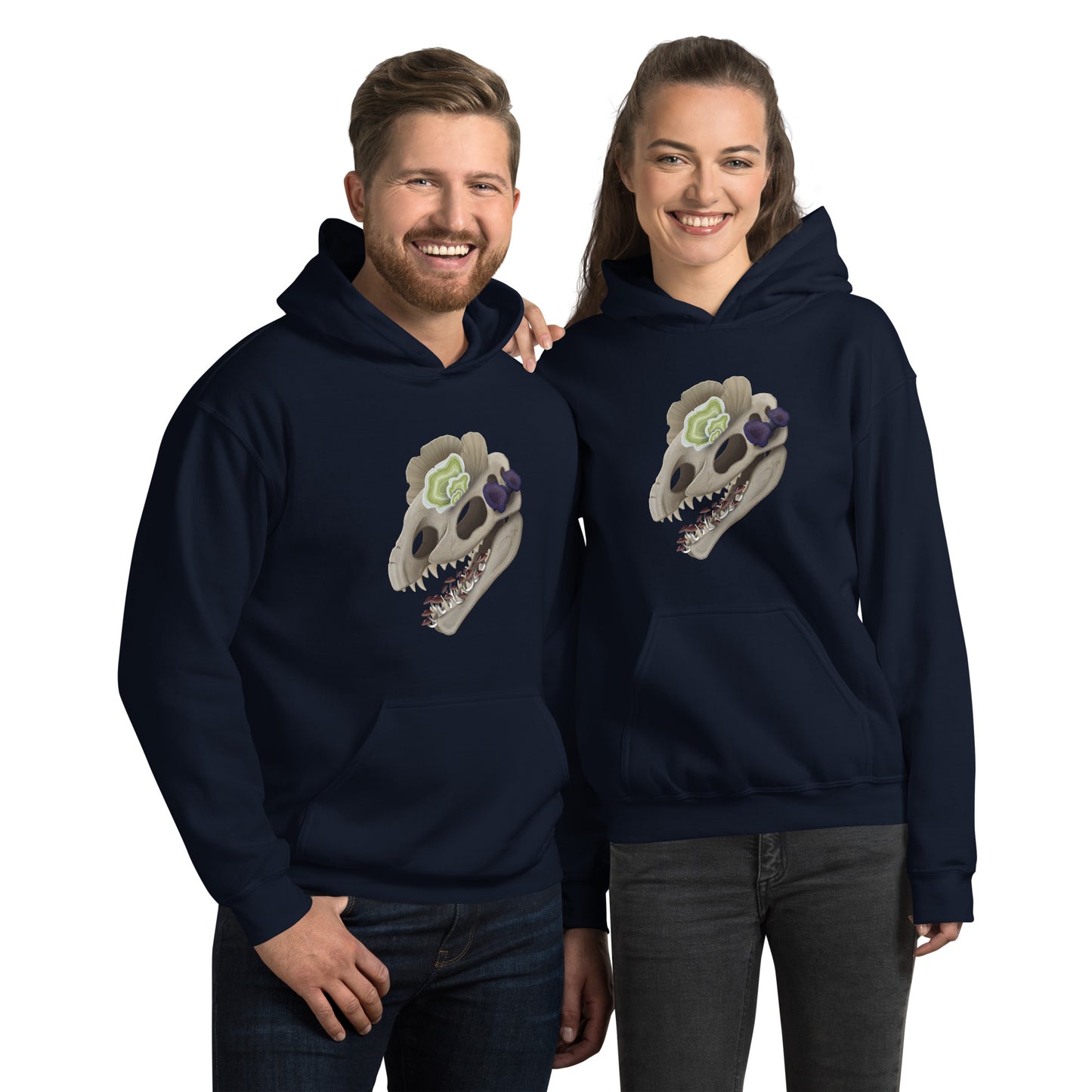 Fungal Dilophosaurus Skull - Unisex Hoodie