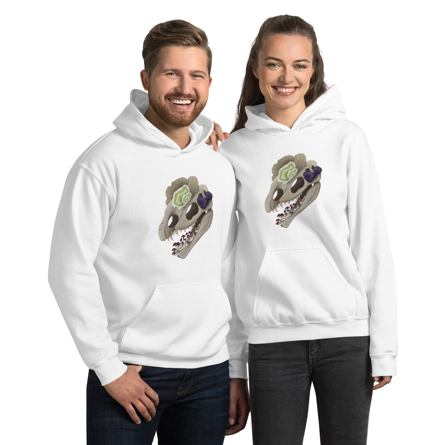 Fungal Dilophosaurus Skull - Unisex Hoodie