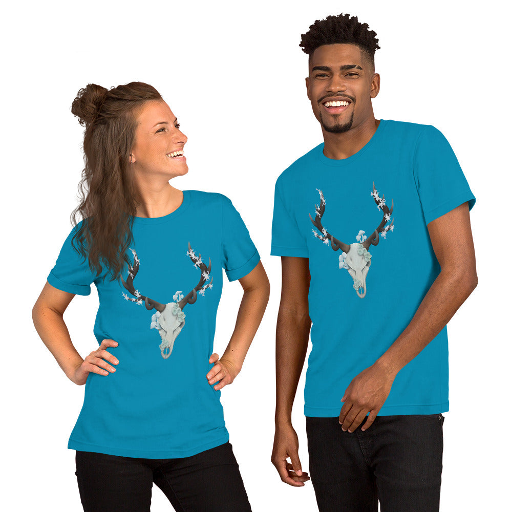 Fungal Elk Skull - Unisex t-shirt