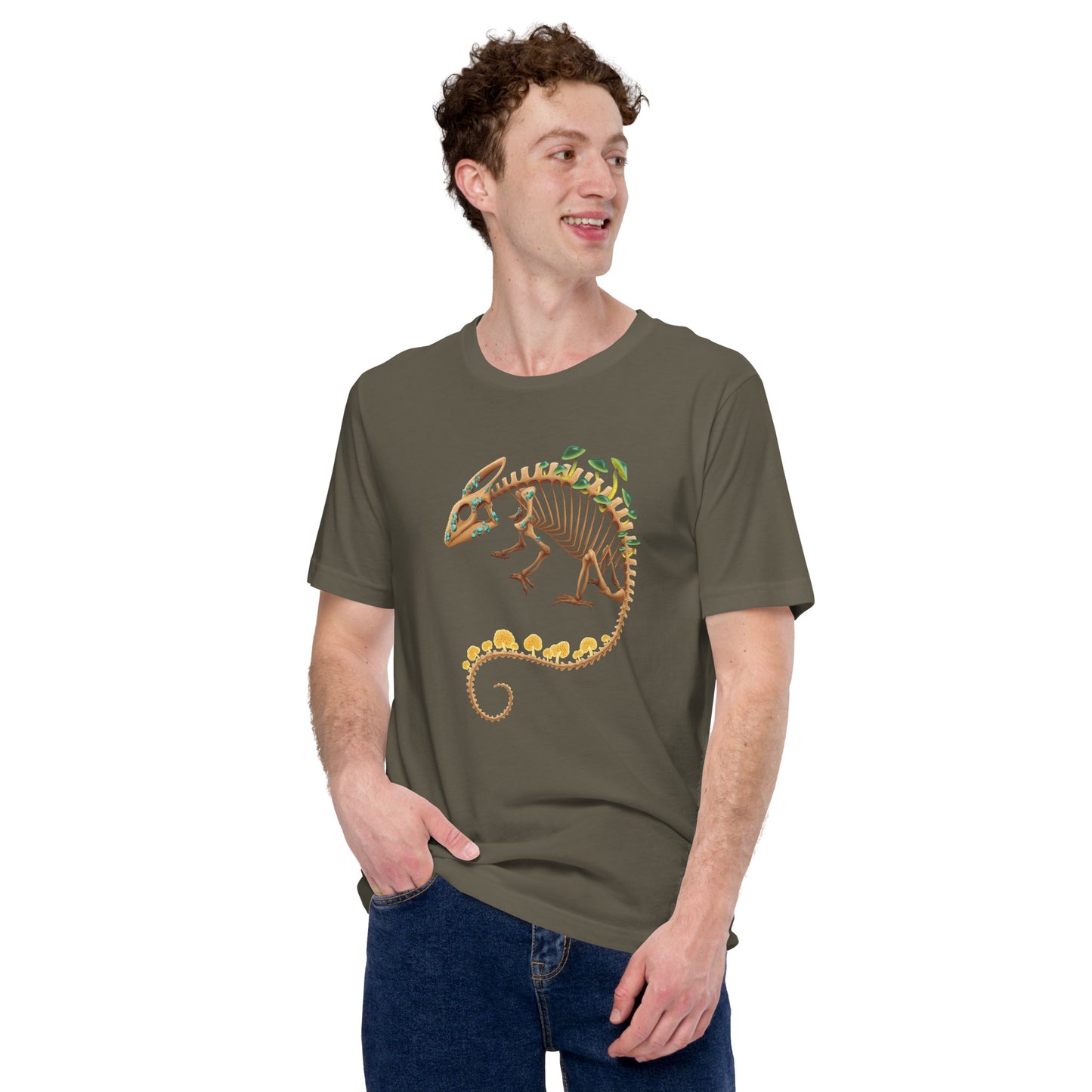 Fungal Chameleon Skeleton - Unisex T-Shirt