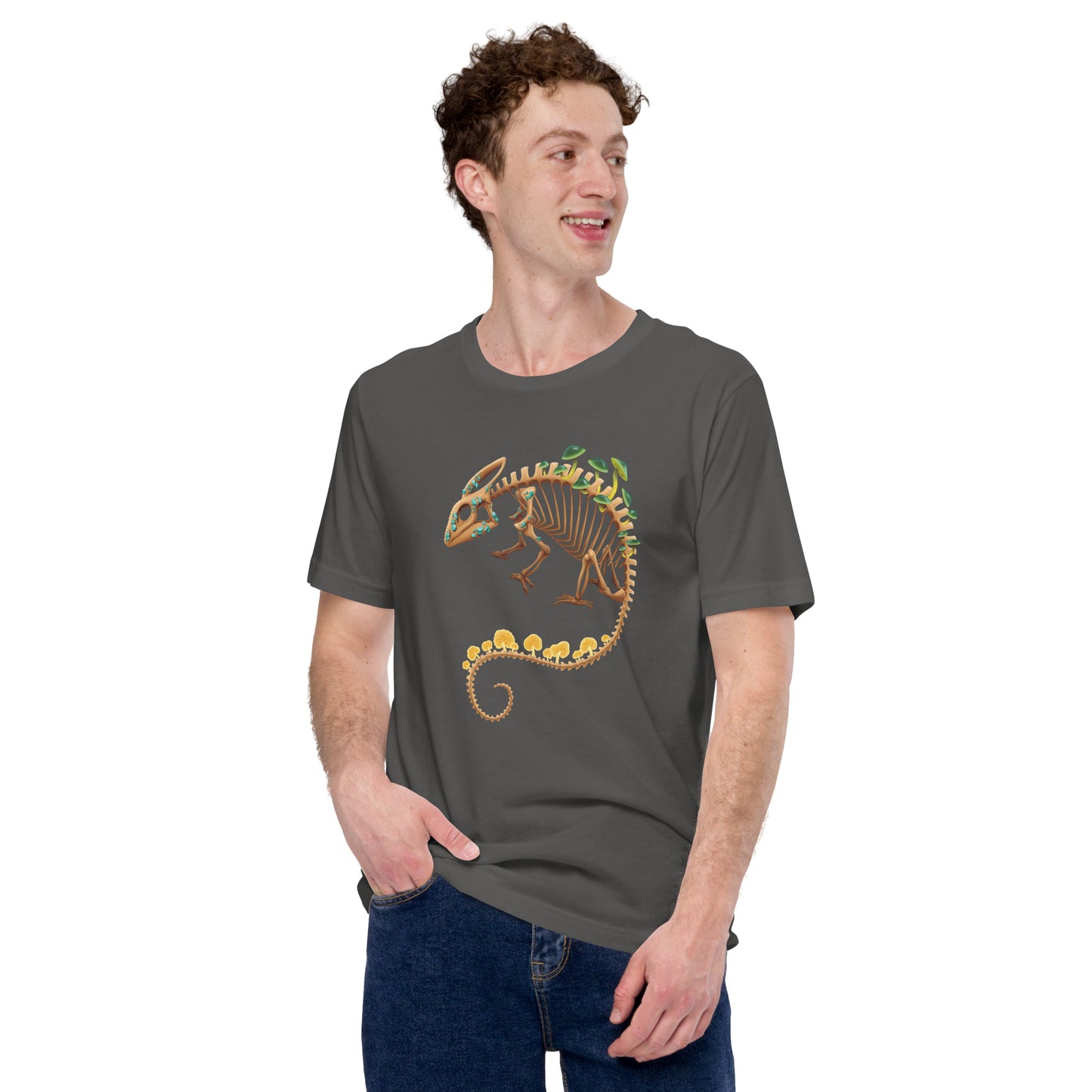 Fungal Chameleon Skeleton - Unisex T-Shirt