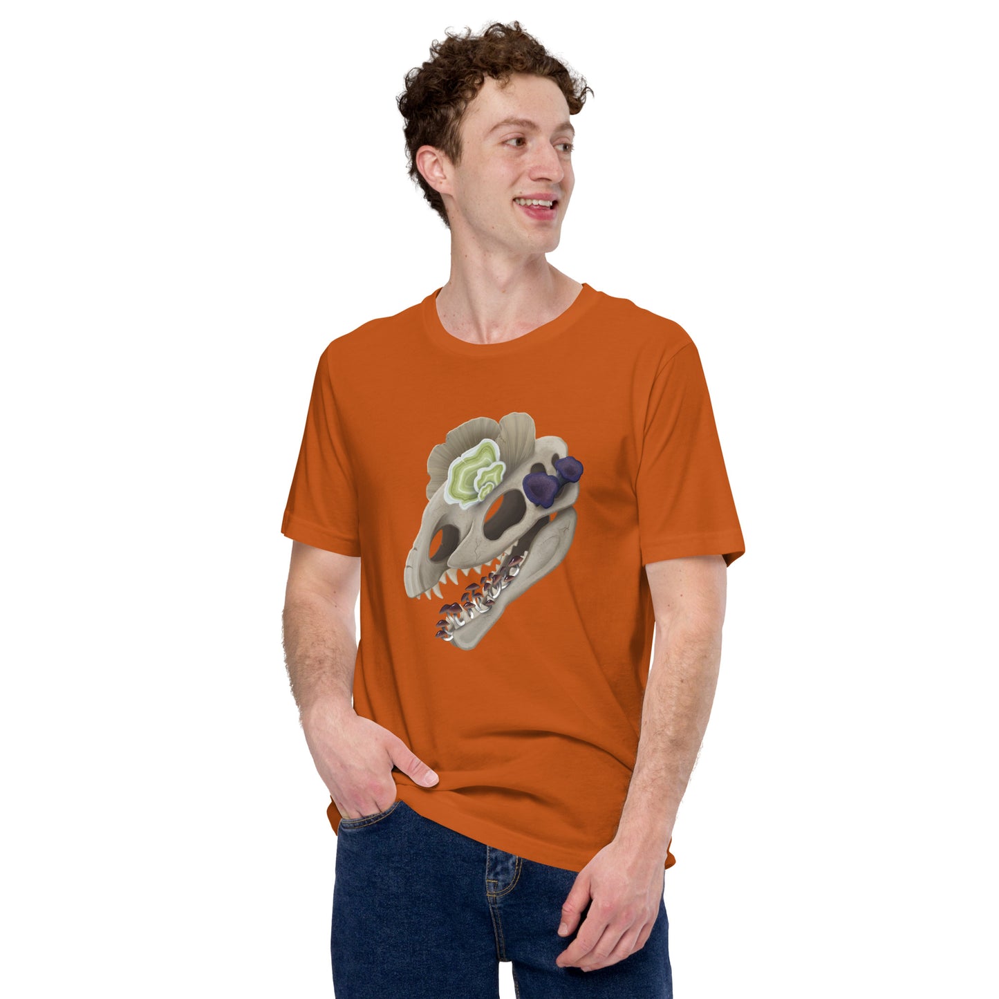 Fungal Dilophosaurus Skull - Unisex T-Shirt