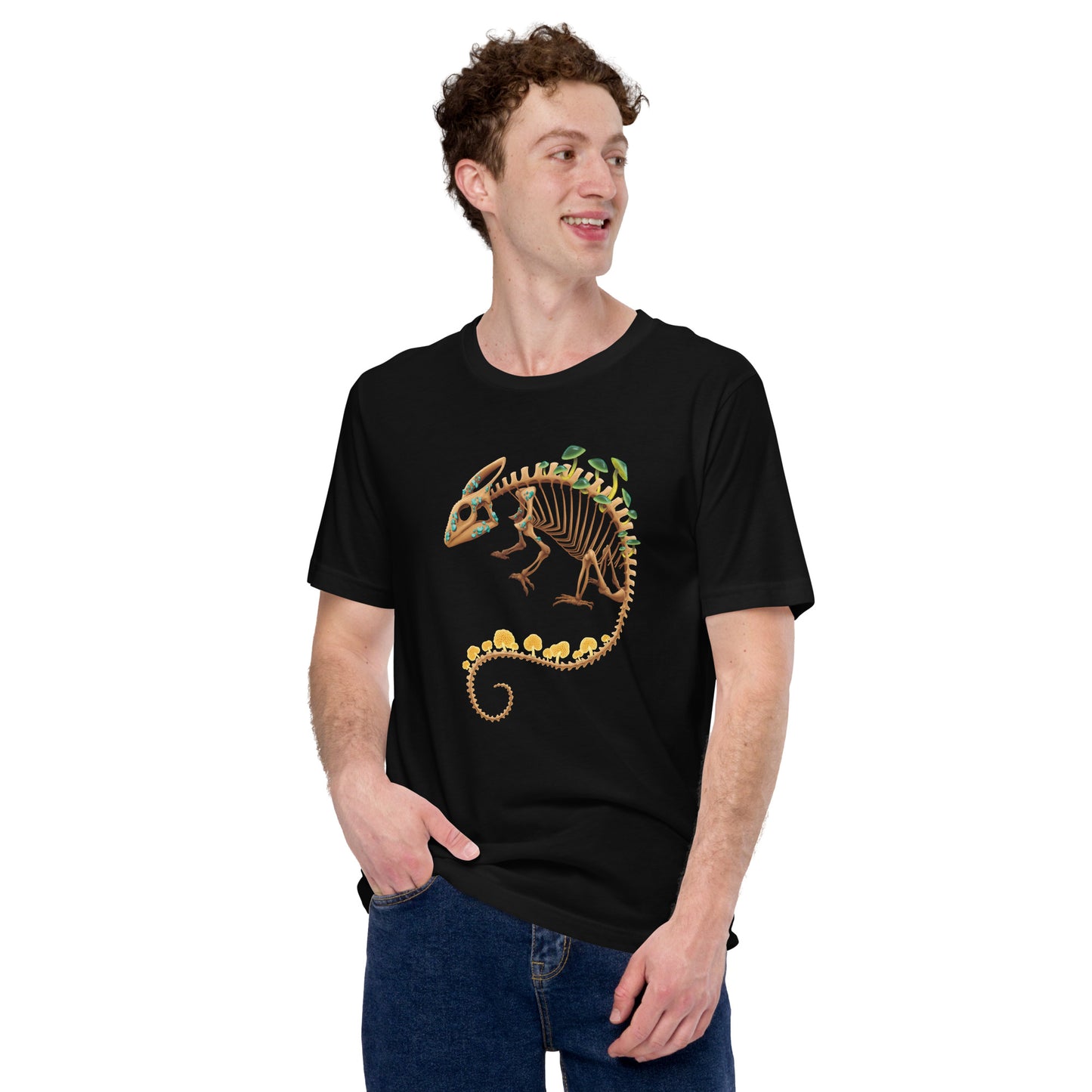 Fungal Chameleon Skeleton - Unisex T-Shirt