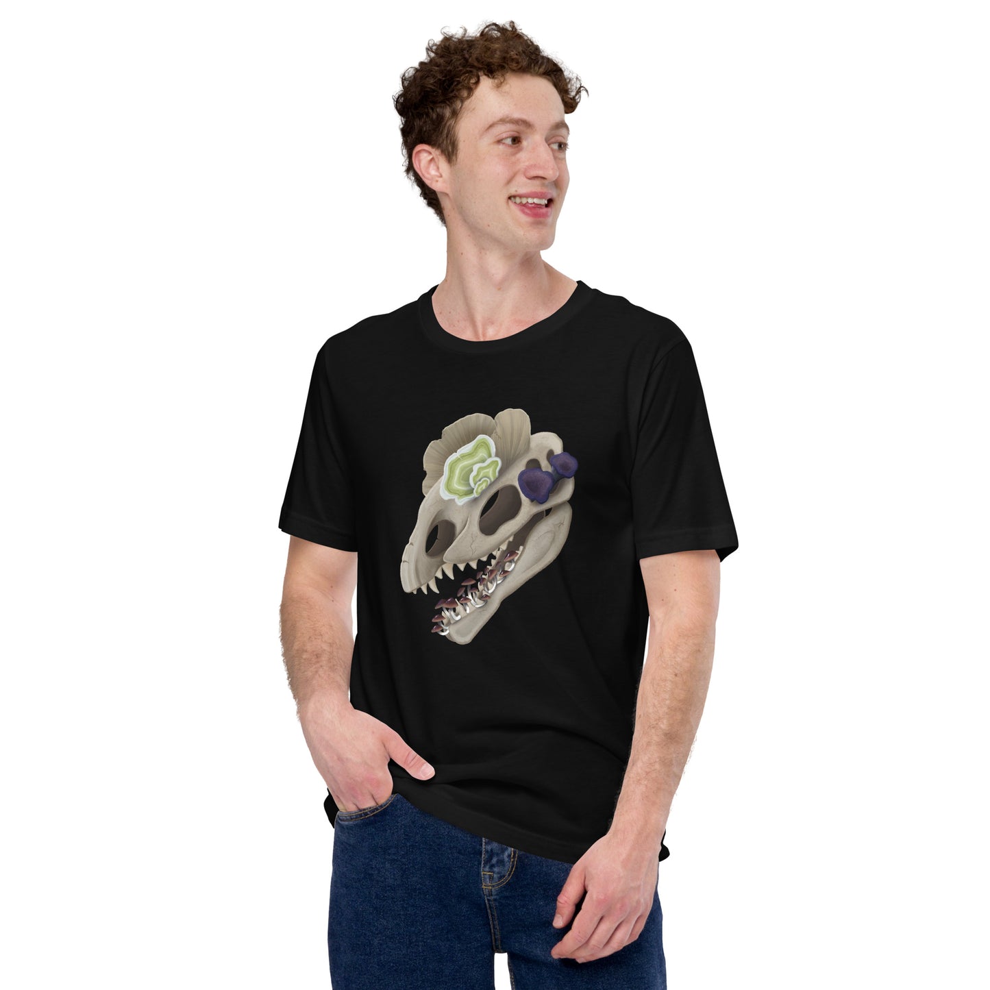 Fungal Dilophosaurus Skull - Unisex T-Shirt